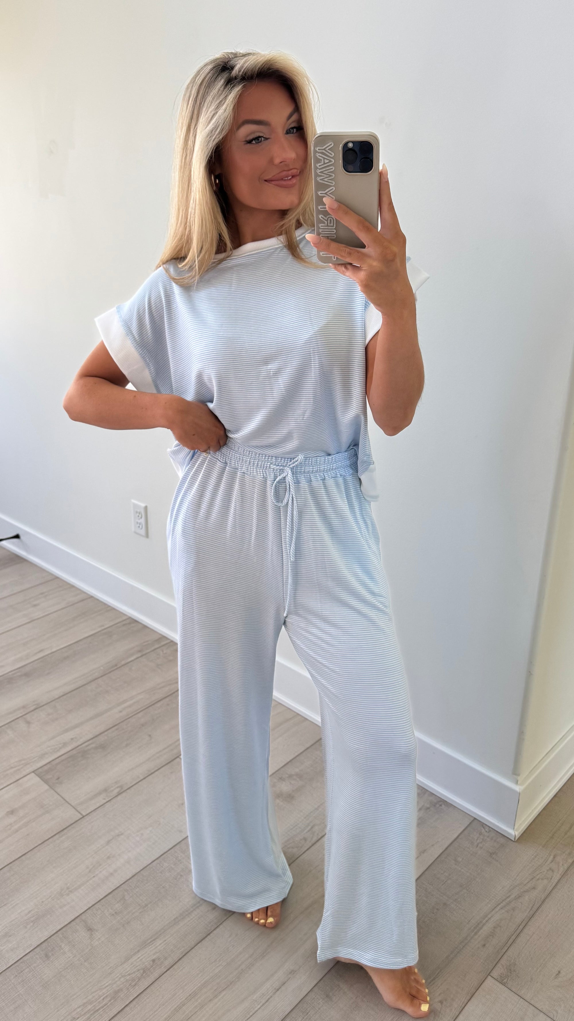 COASTAL BLISS STRIPED LOUNGE PANT
