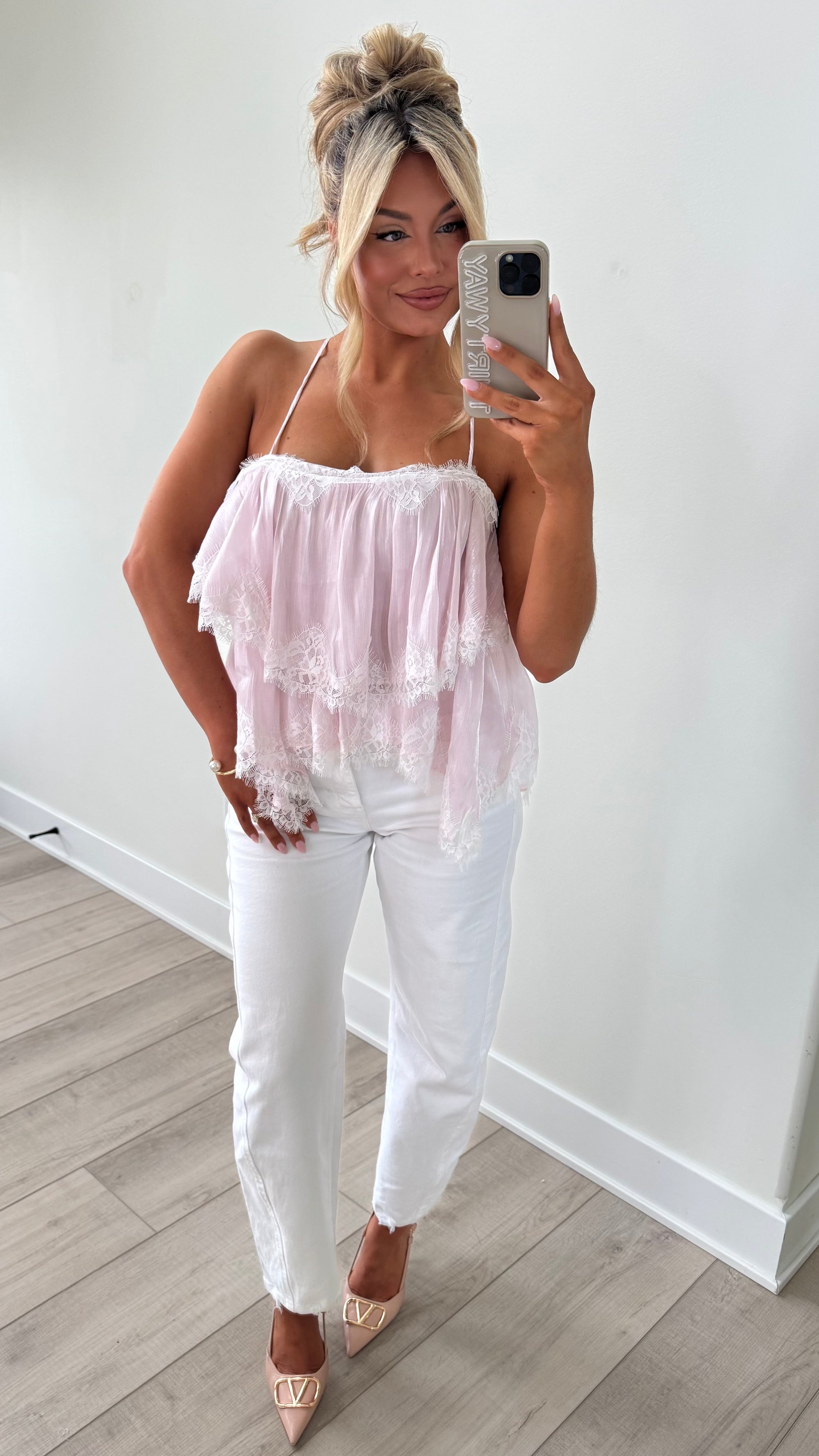 PAISLEY TIERED RUFFLE TOP