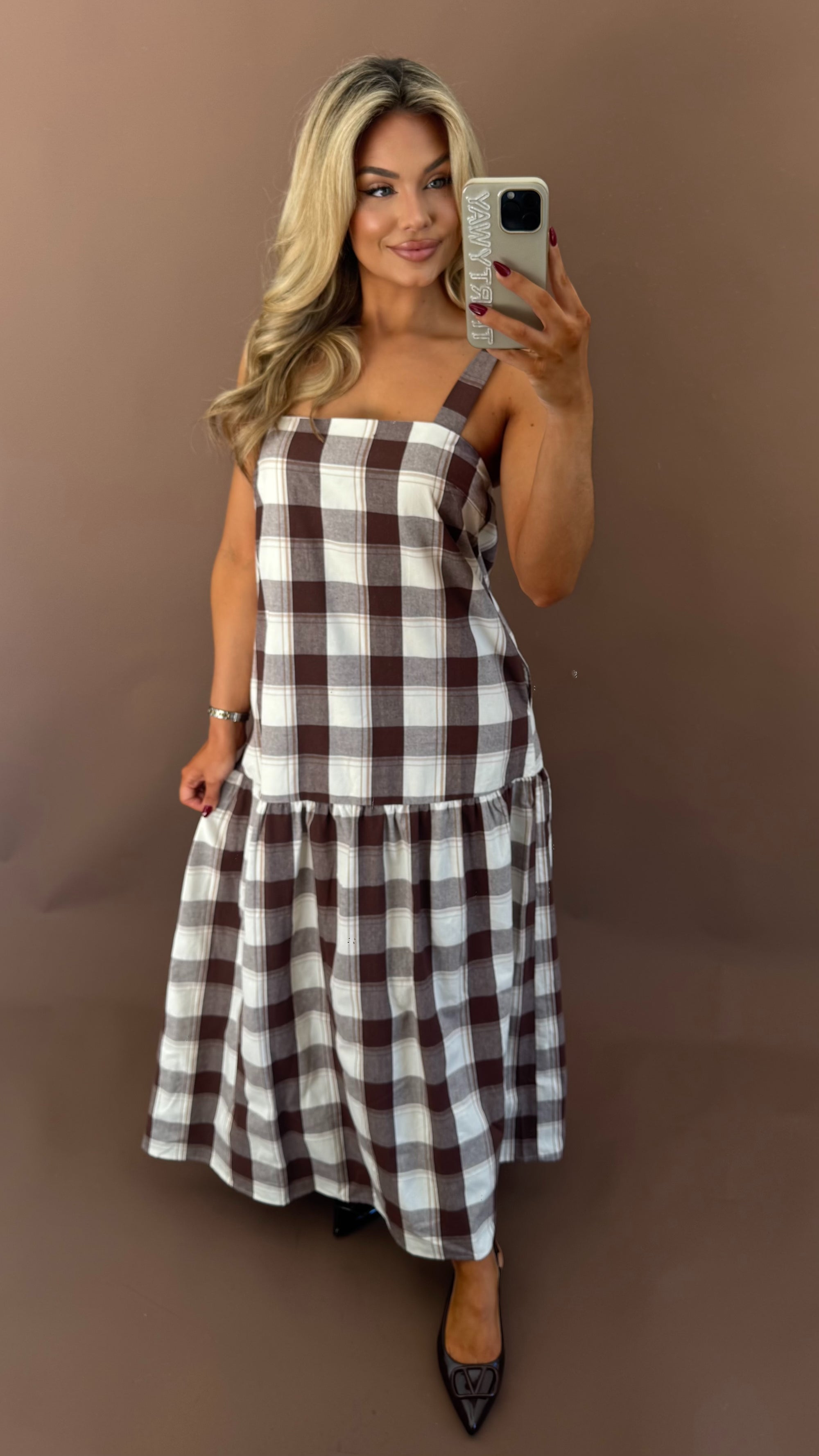 OAKLY GINGHAM MAXI DRESS