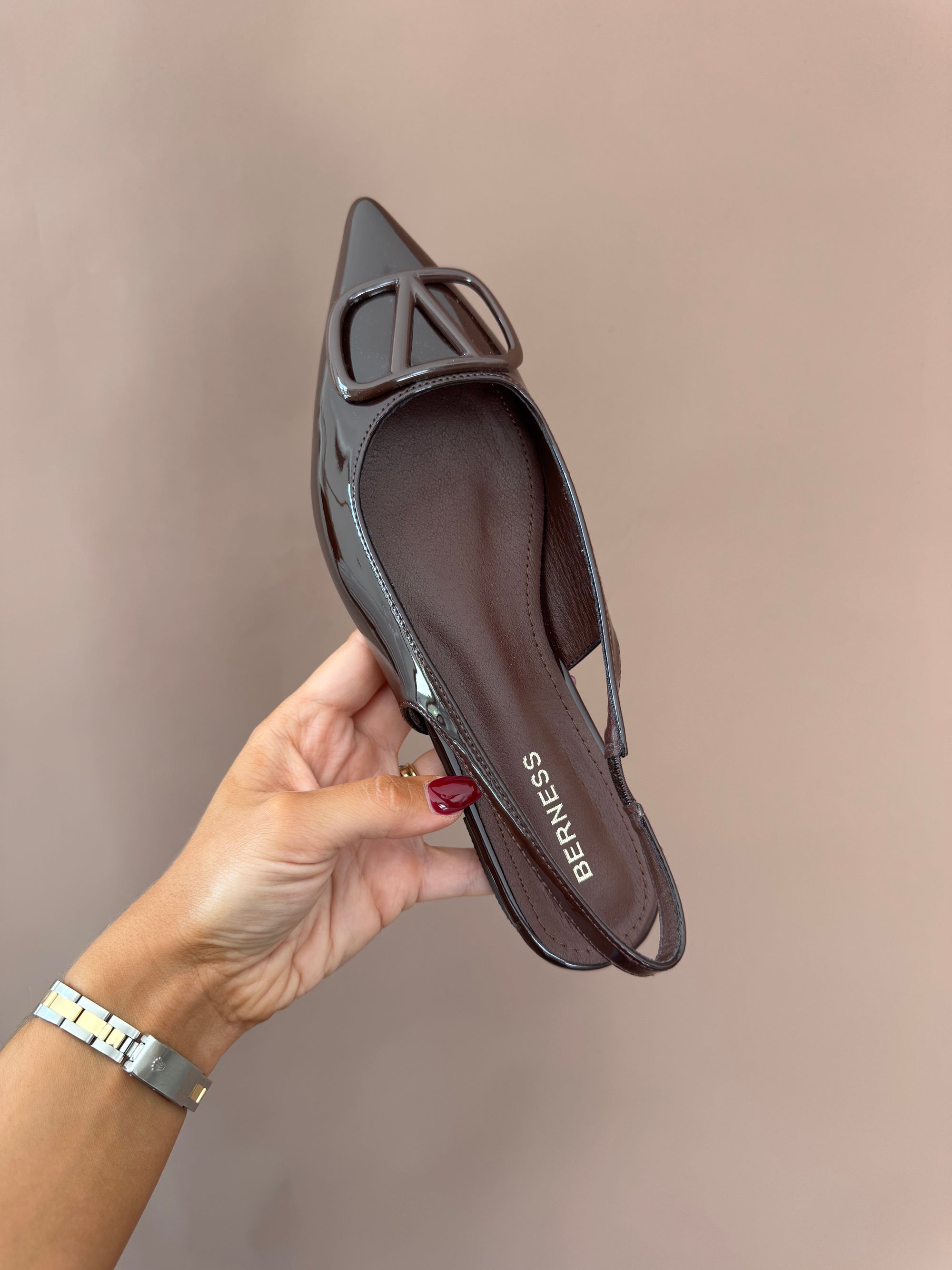 VAL SLING BACK BALLET FLAT BROWN