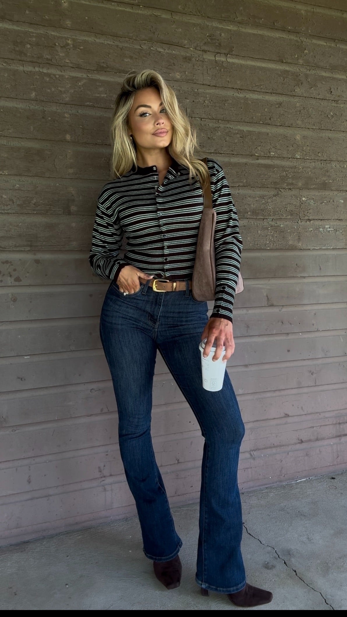 SHORELINE STRIPED SWEATER NAVY