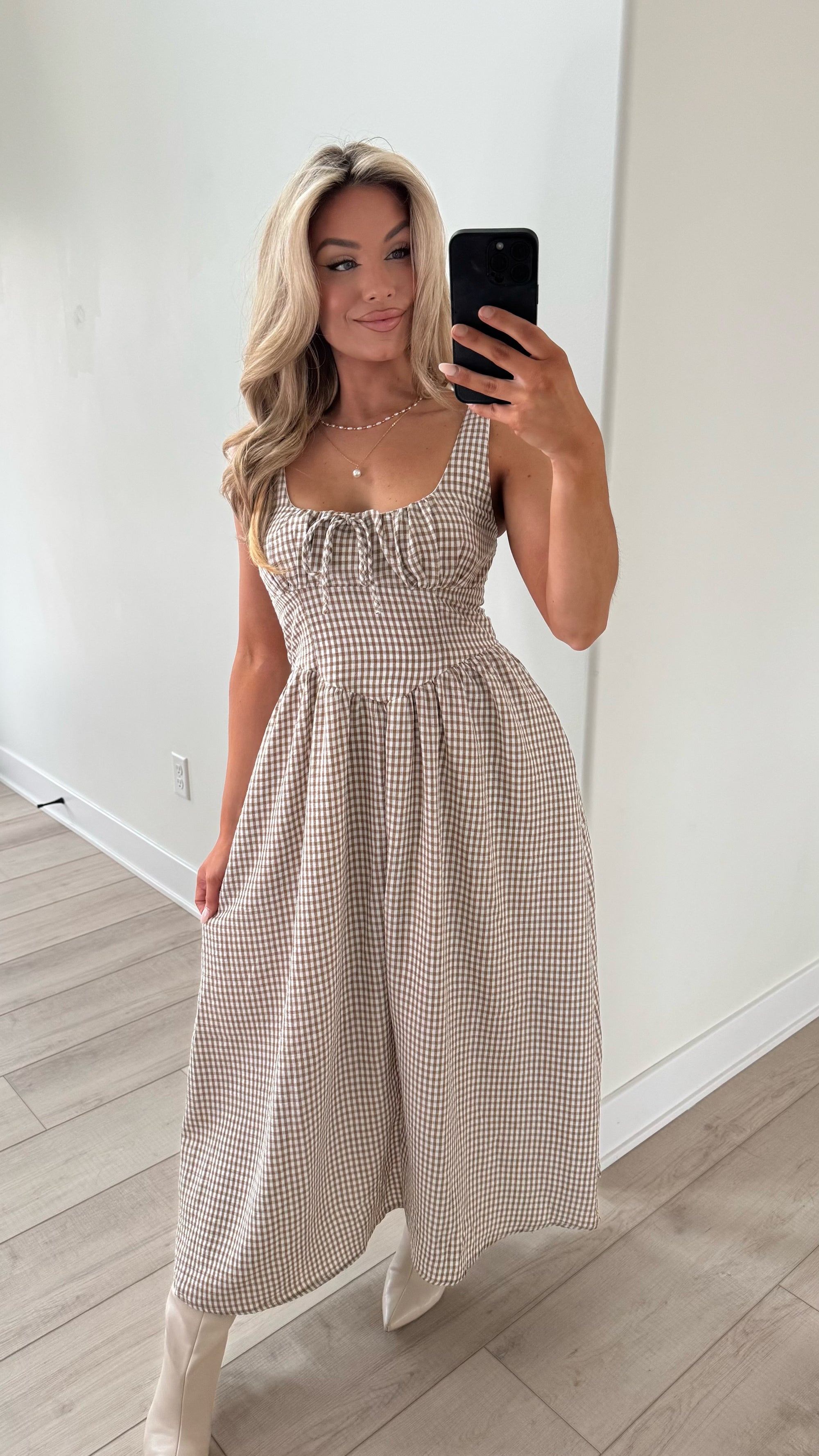 HIGHLAND GINGHAM MAXI DRESS