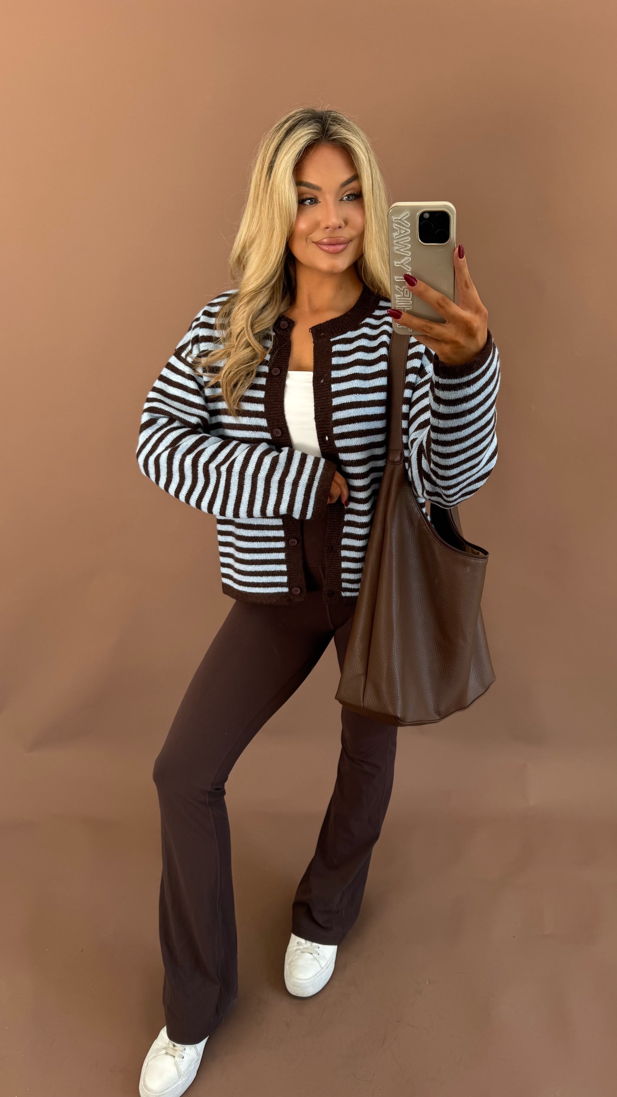 SKIE STRIPED CARDIGAN
