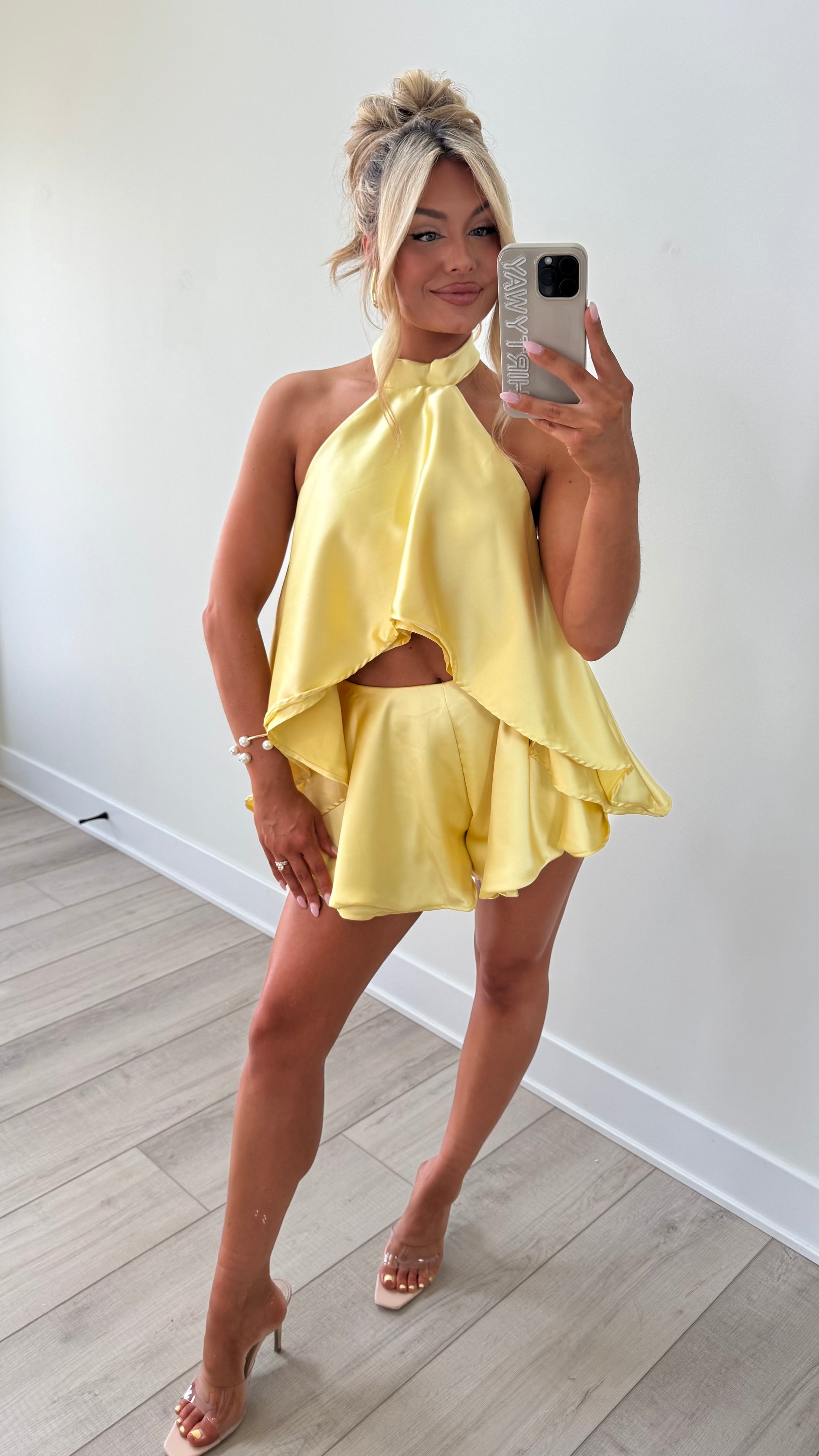 MIKA SATIN SILK SET YELLOW