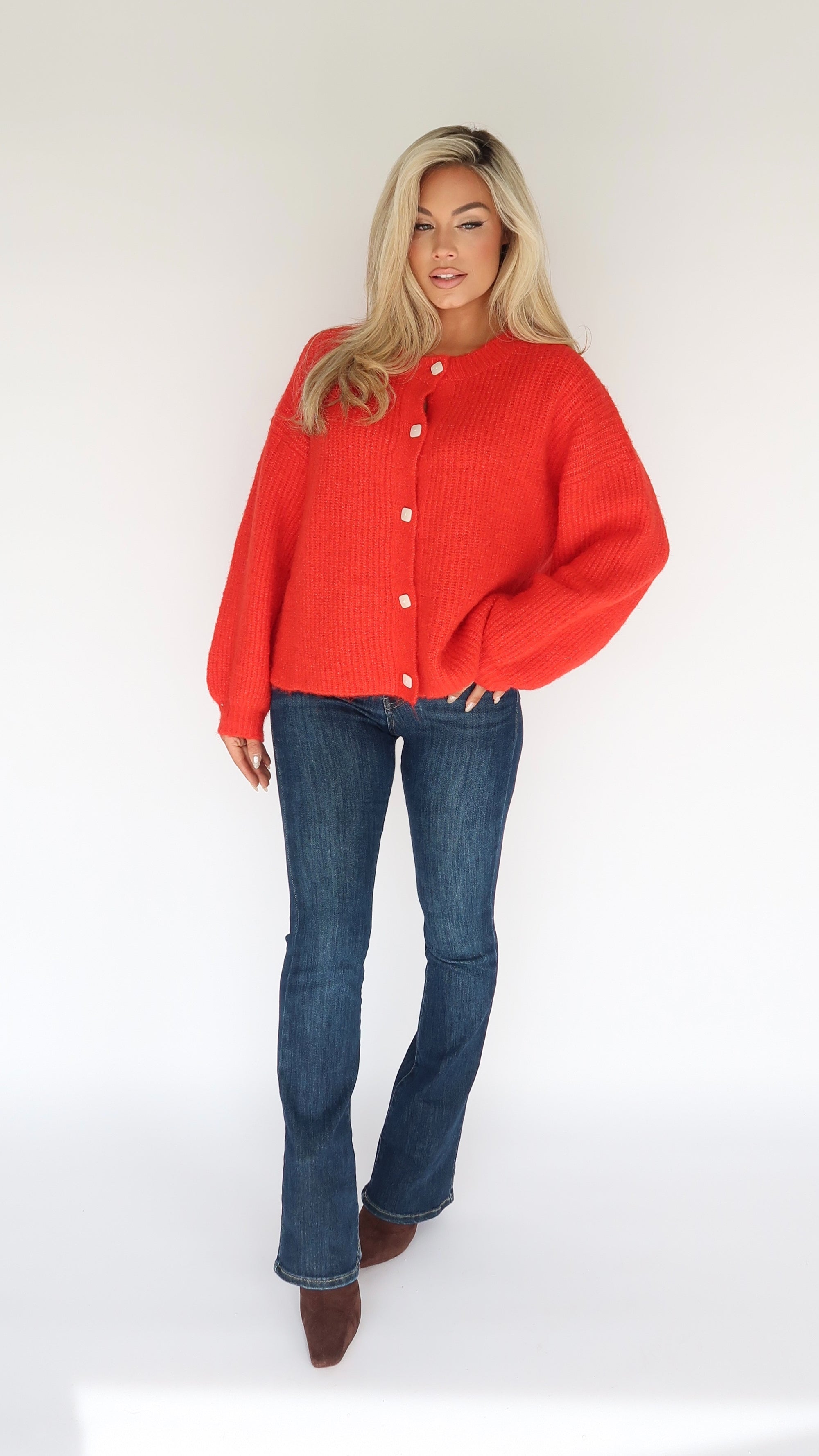 MELVILLE CARDIGAN RED