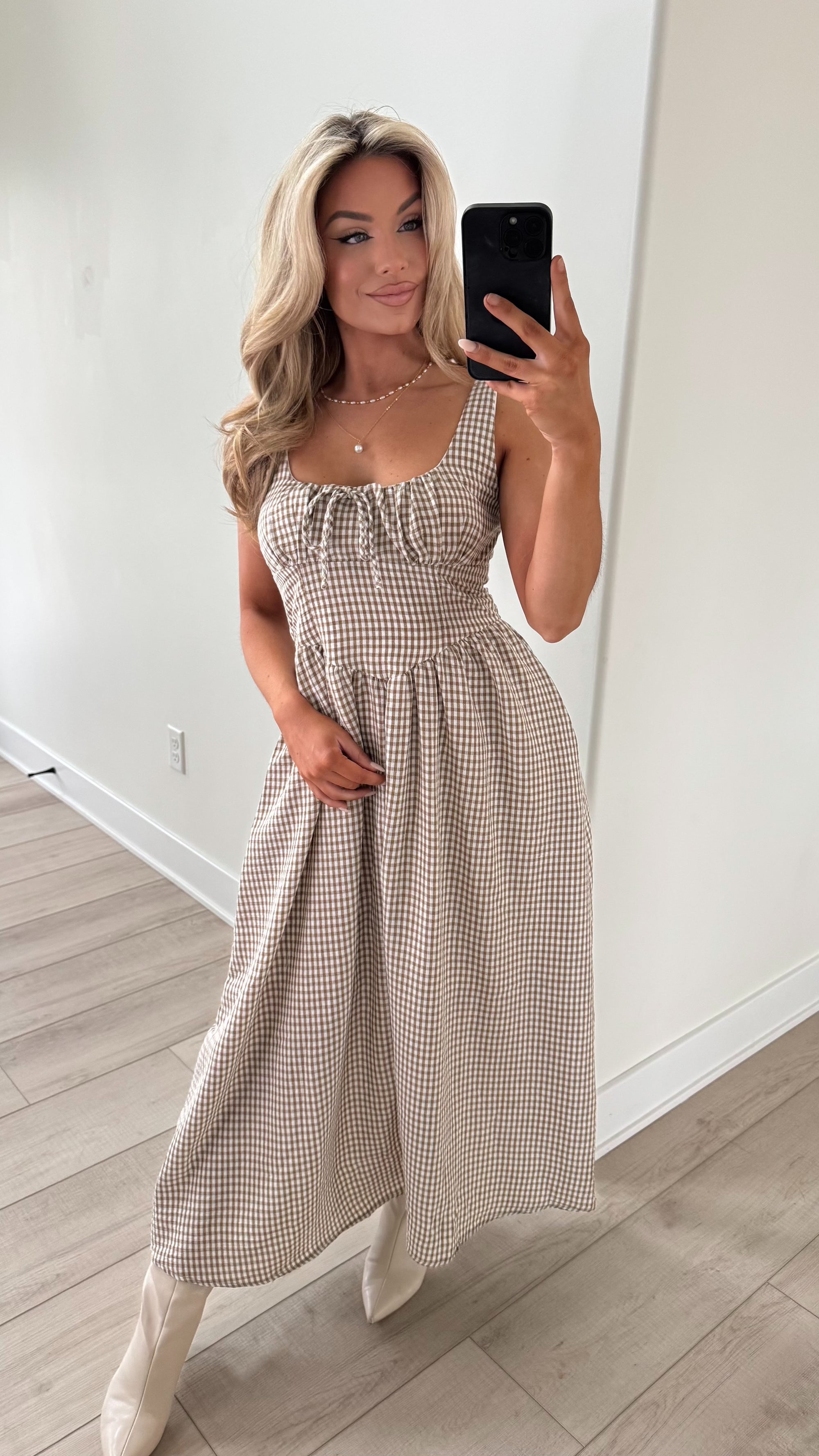 HIGHLAND GINGHAM MAXI DRESS