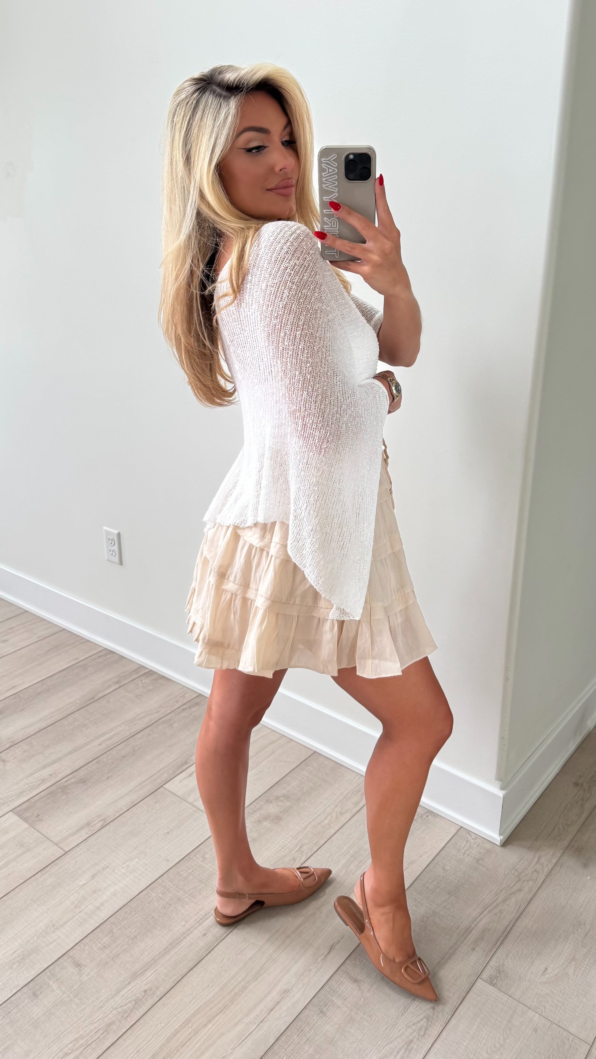 LATTE RUFFLE SKORT