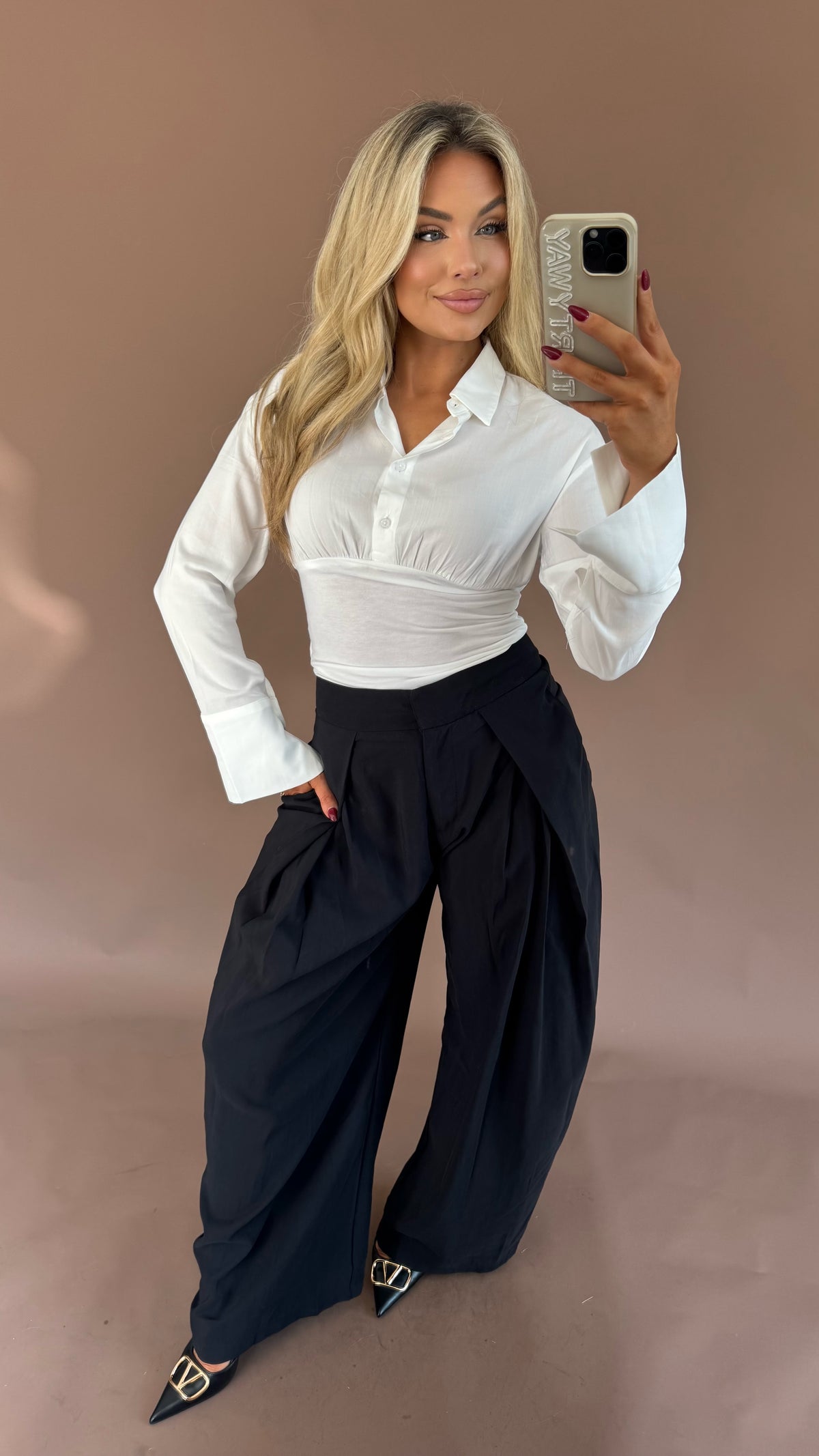 BARREL TROUSER PANT BLACK