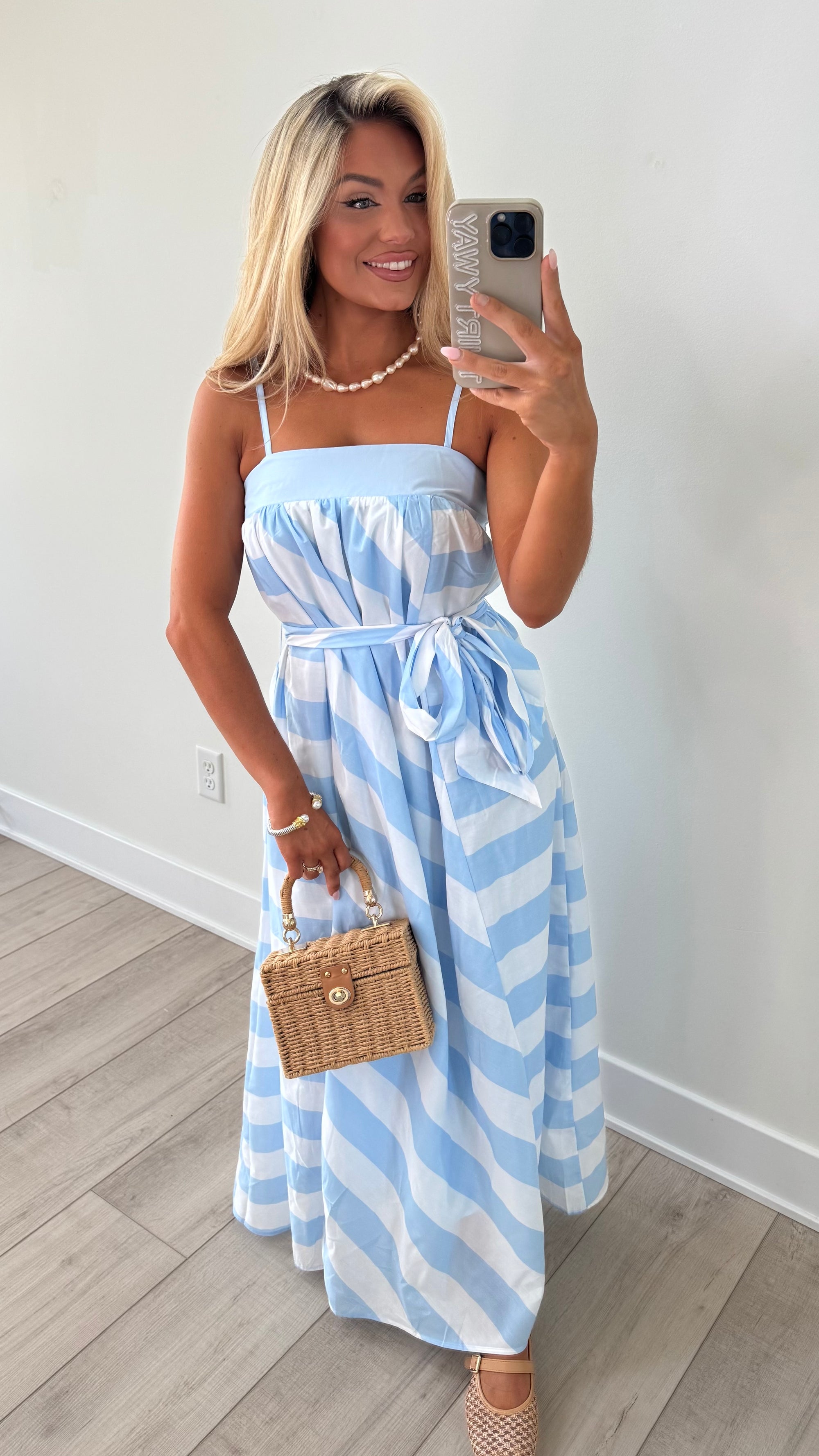 CAPE COD STRIPED MAXI DRESS