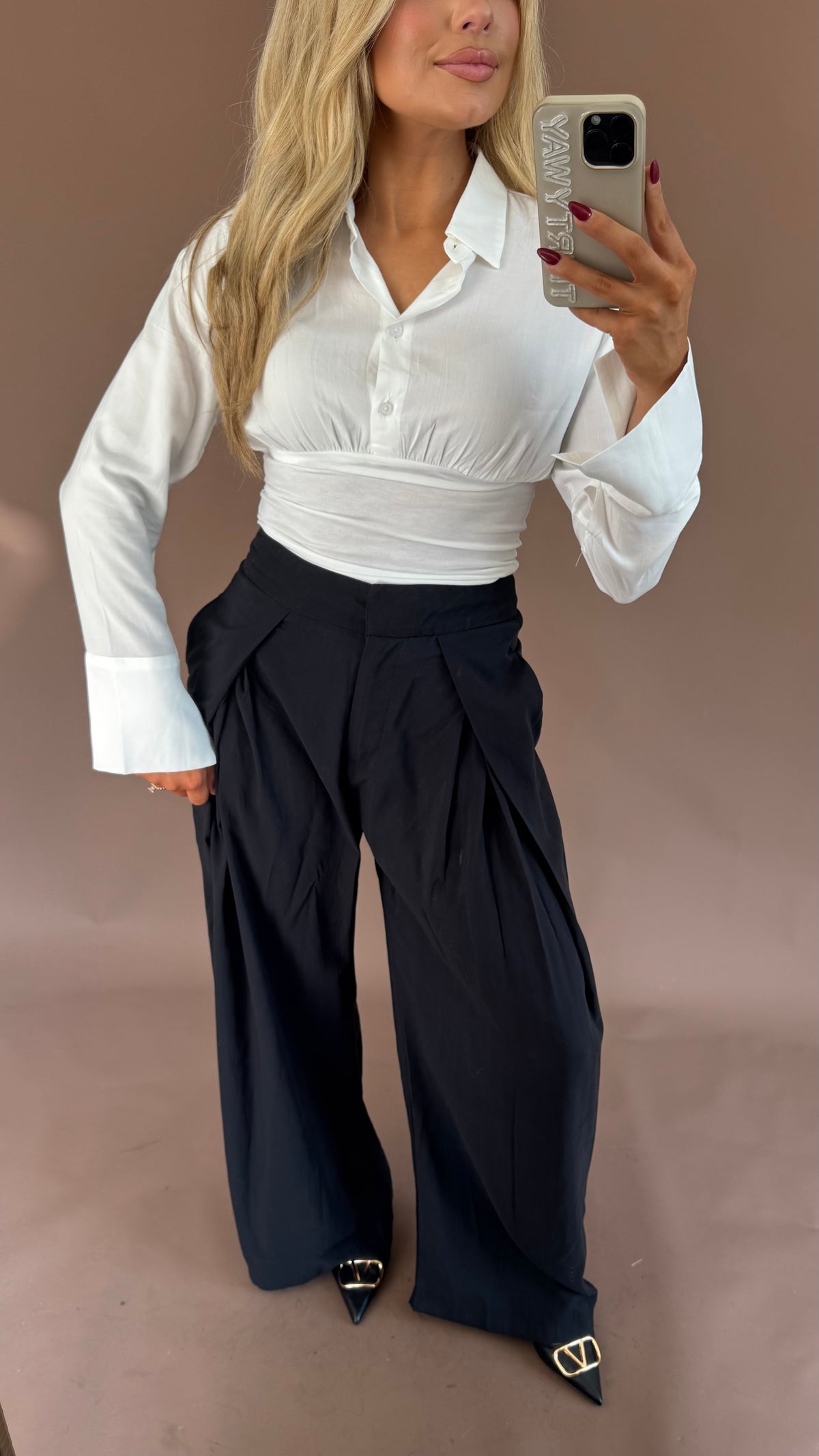 BARREL TROUSER PANT BLACK