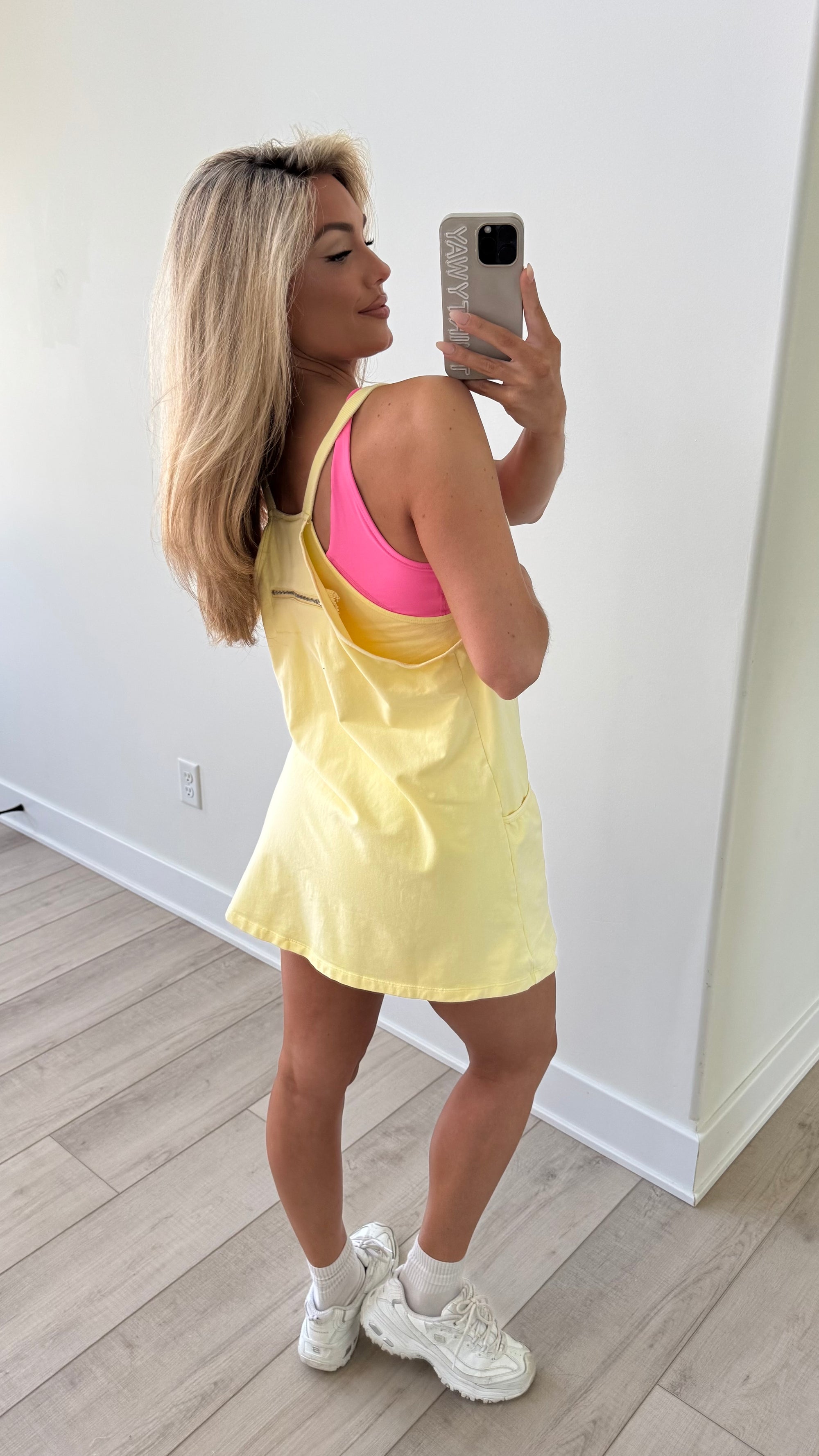 SIDELINE LEMON ROMPER DRESS