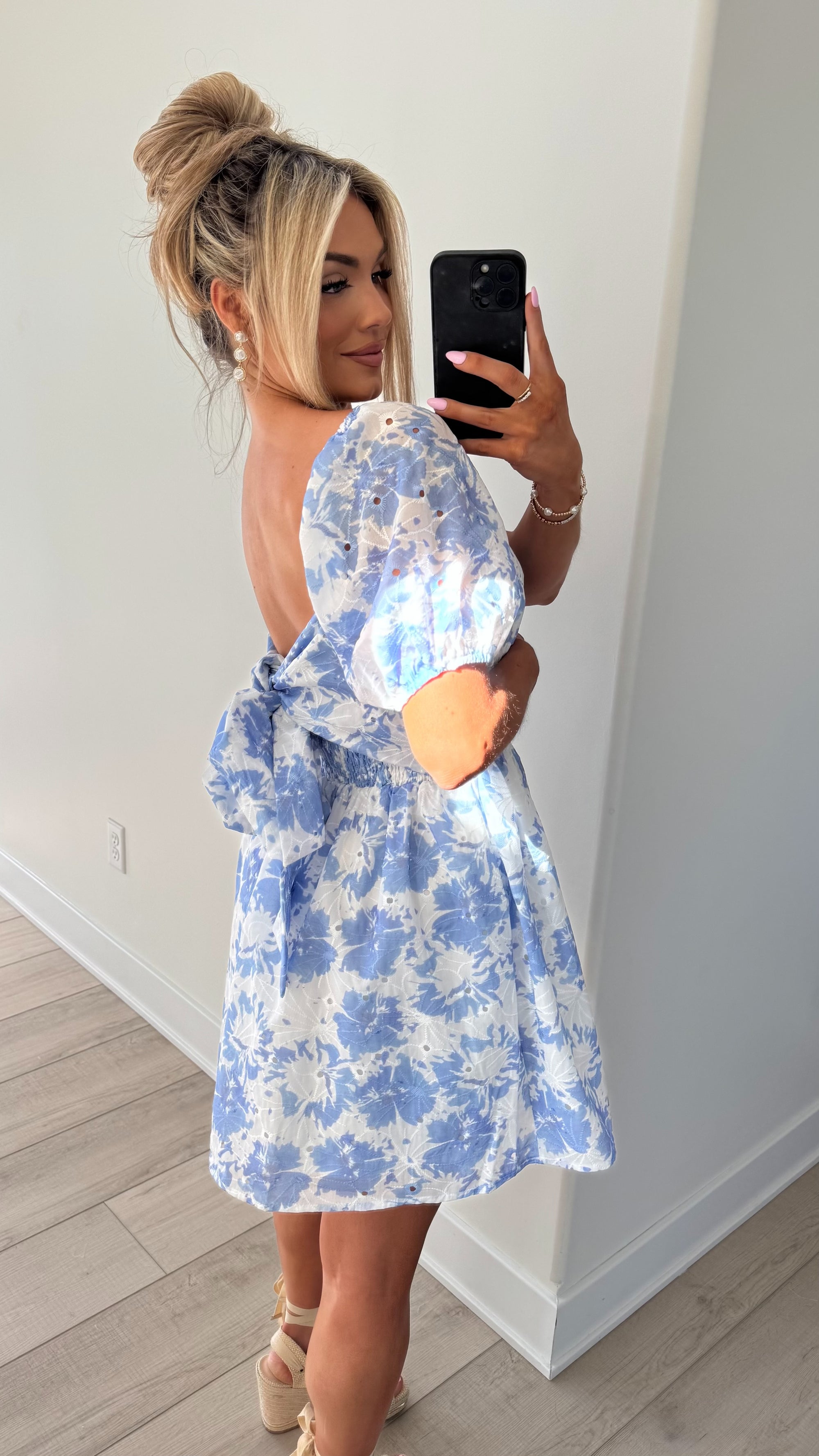APRIL EYELET MINI DRESS