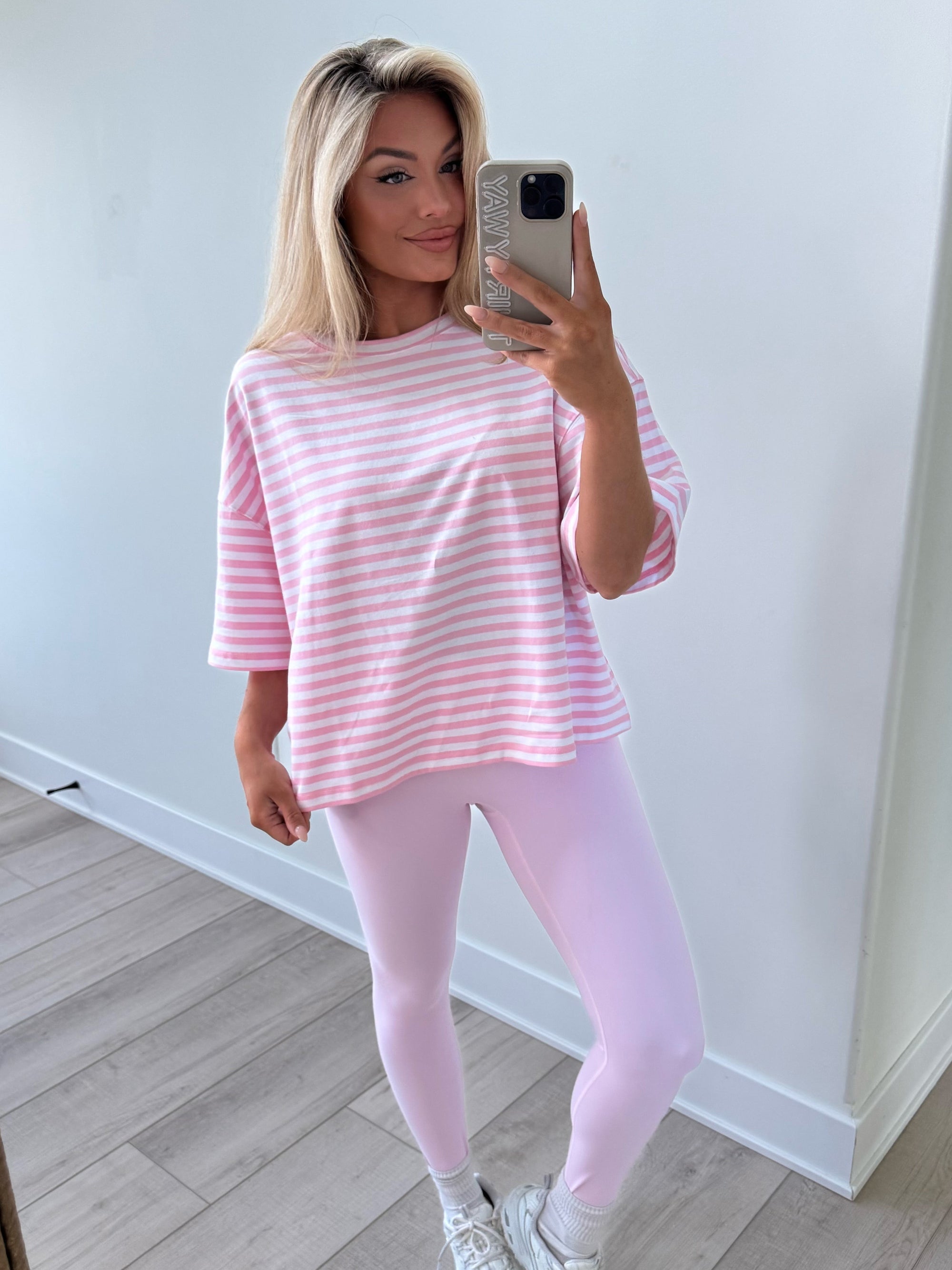 LIGHT PINK GANACHE OVERSIZED TEE