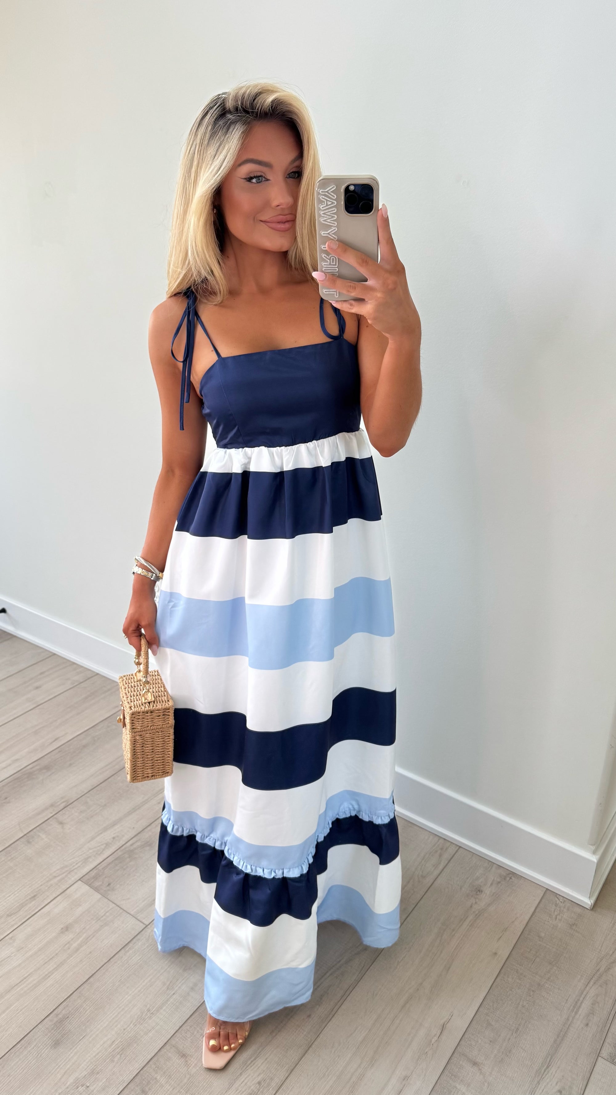 SEAPORT STRIPED MAXI DRESS