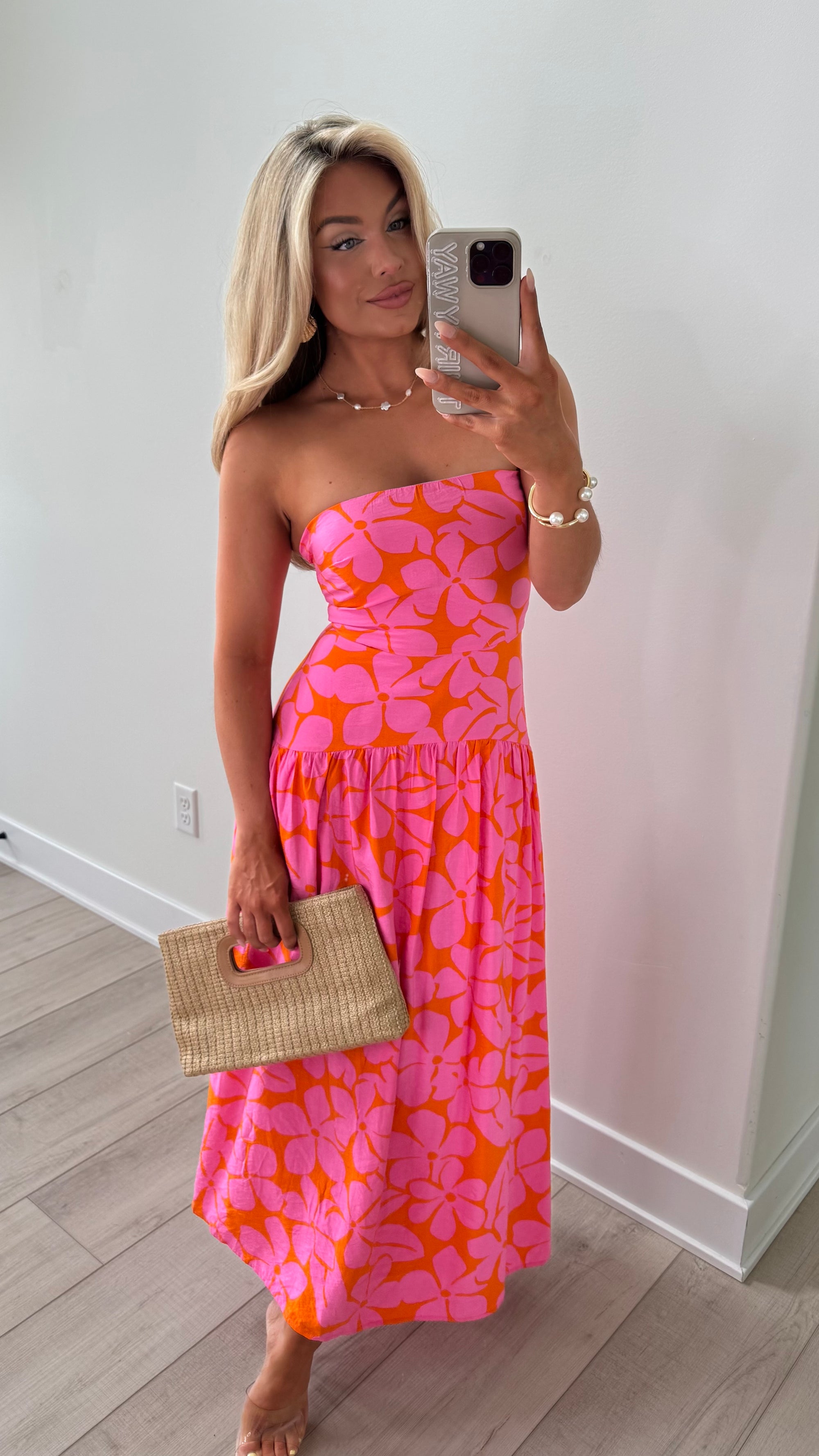 HIBISCUS FLORAL MAXI DRESS