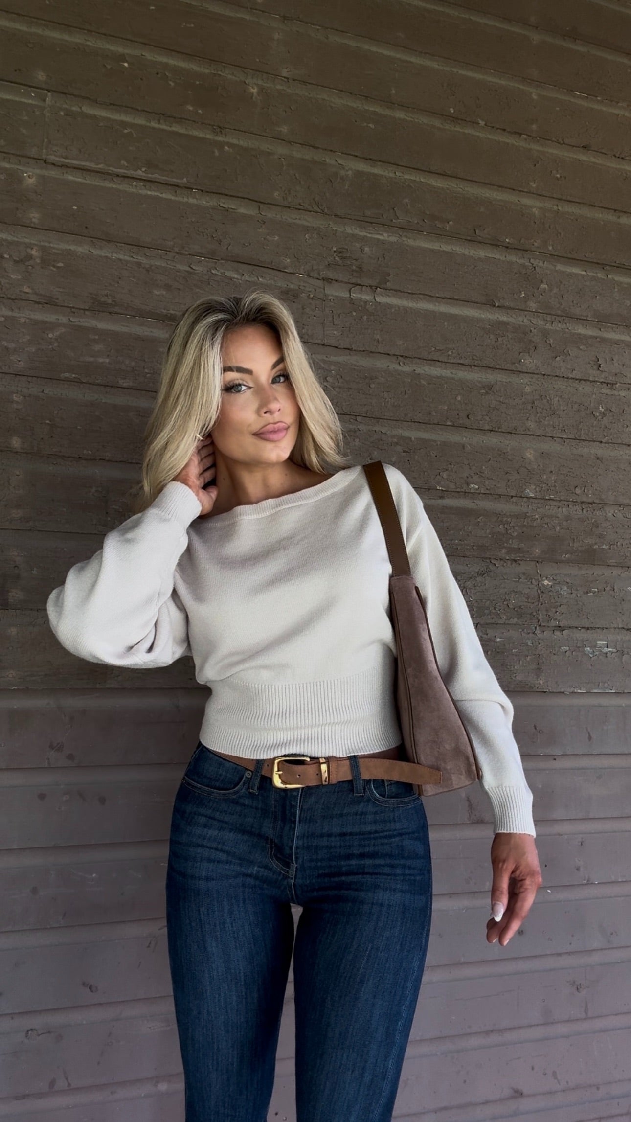 KENSINGTON DOLMAN SWEATER BEIGE
