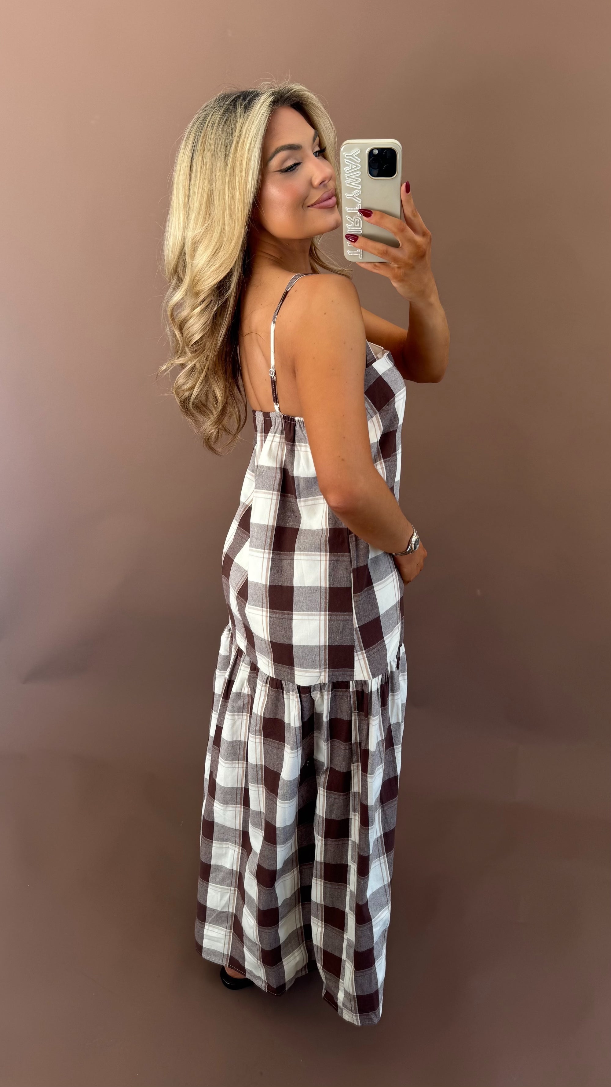 OAKLY GINGHAM MAXI DRESS
