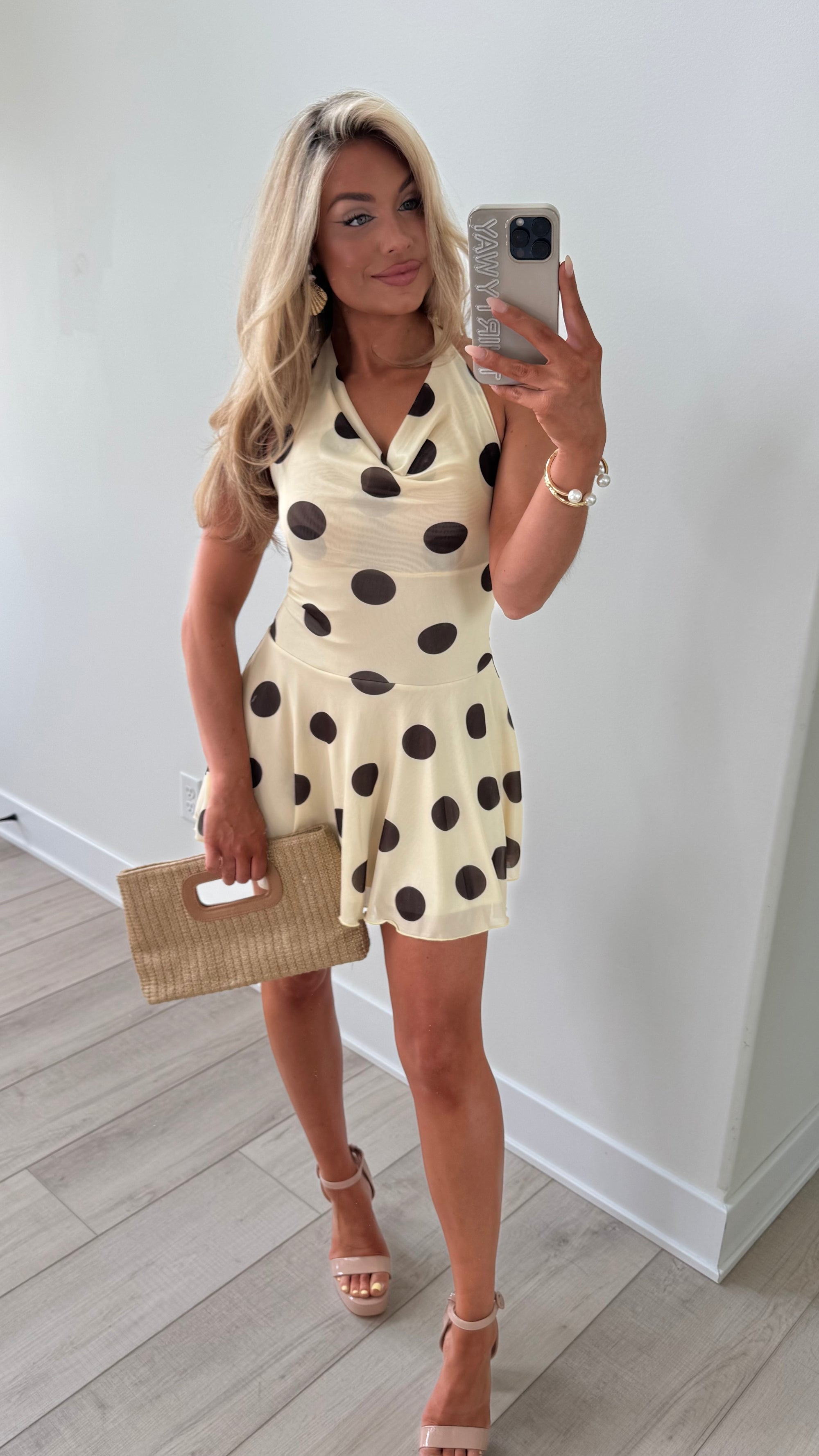 ISLAND HONEY POLKA DOT MINI DRESS