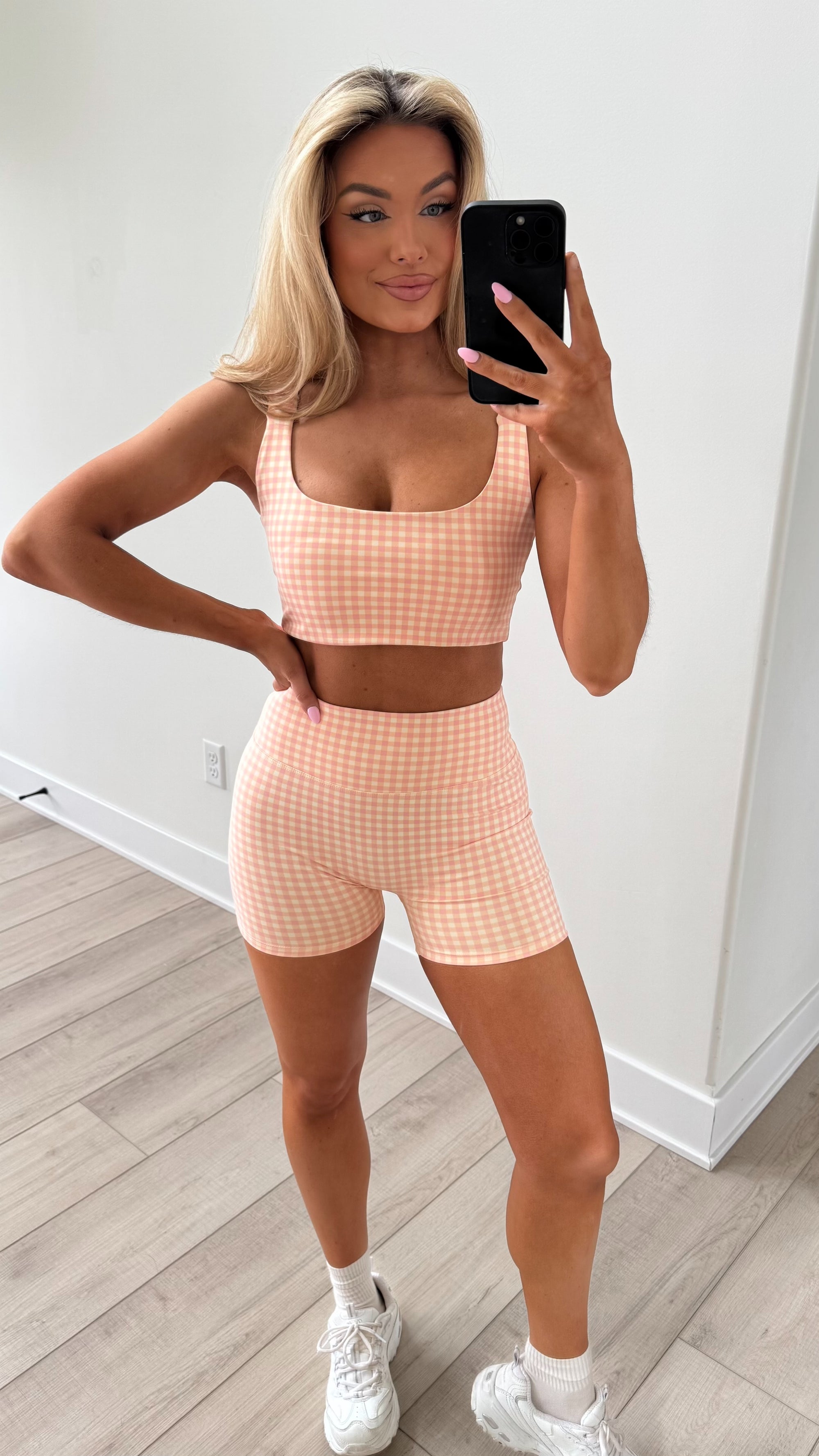 SORBET GINGHAM SPORTS TOP LEMON/ORANGE