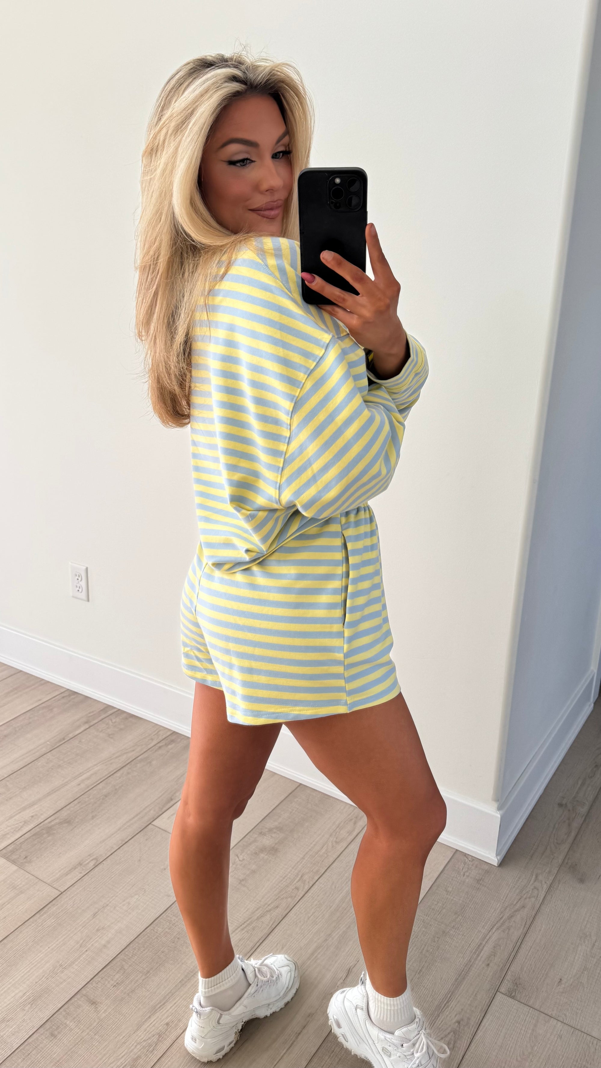 SEASIDE LOUNGE SHORTS BLUE/LEMON