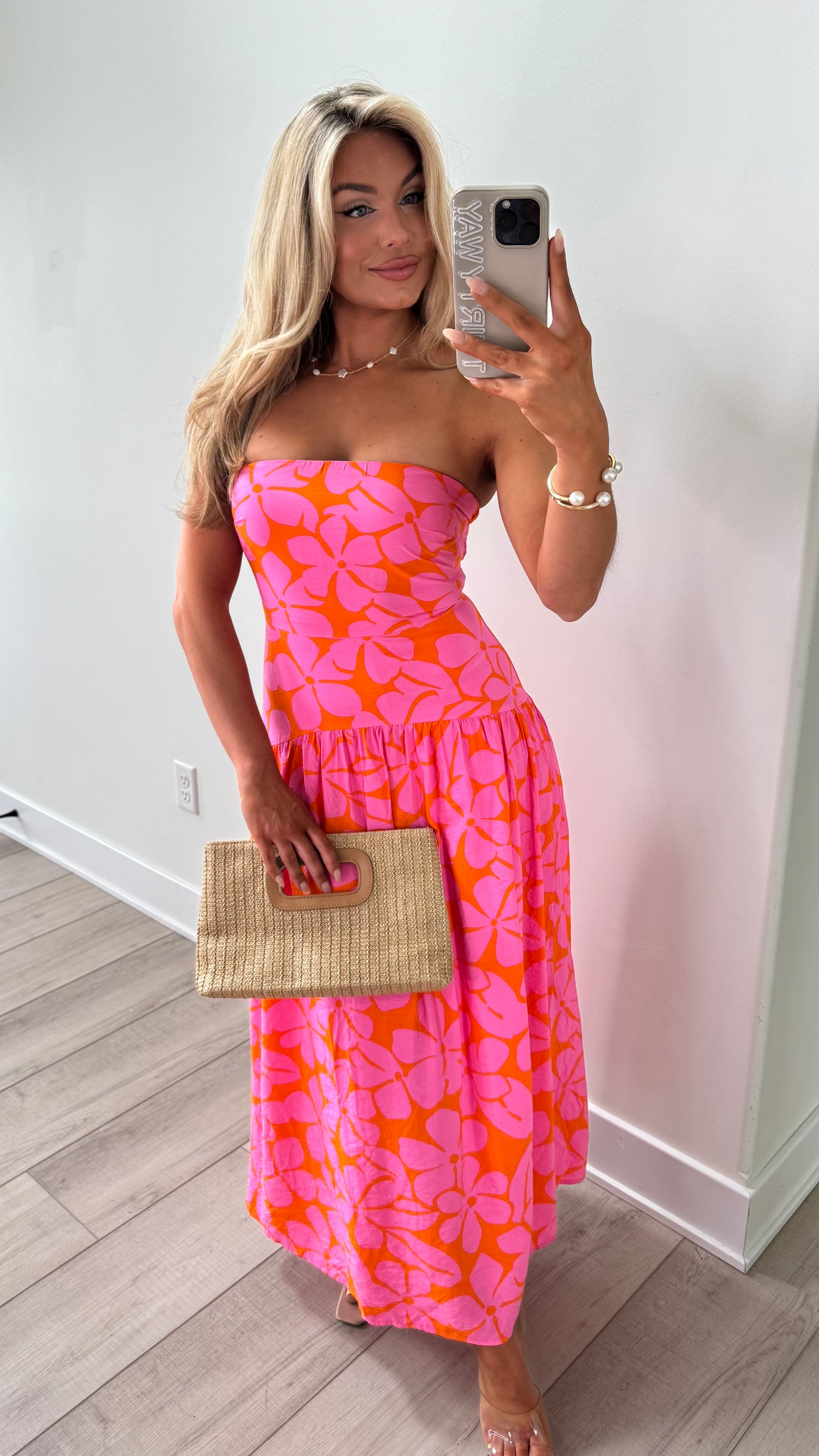 HIBISCUS FLORAL MAXI DRESS