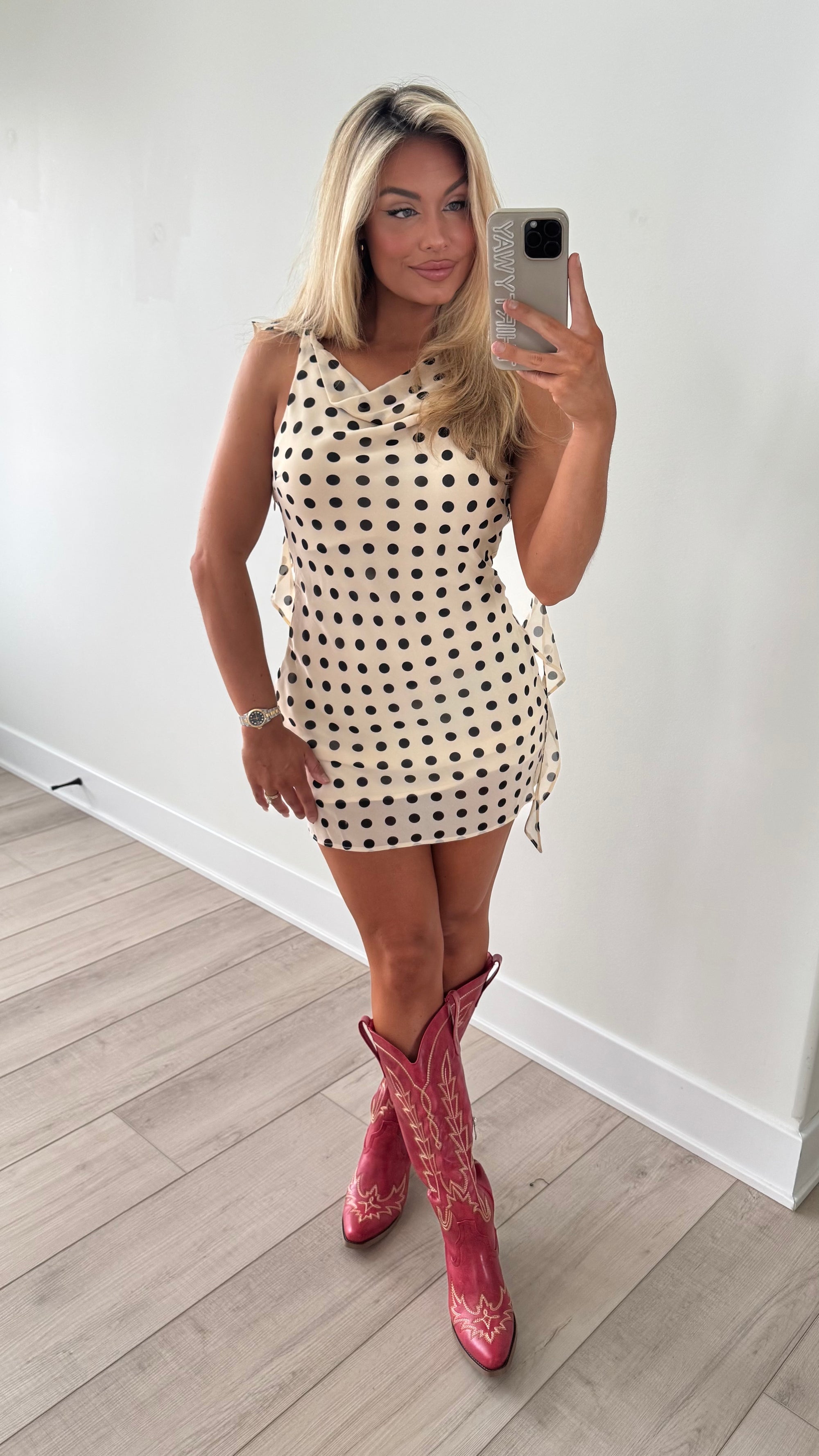 CHANTEL POLKA DOT MINI DRESS