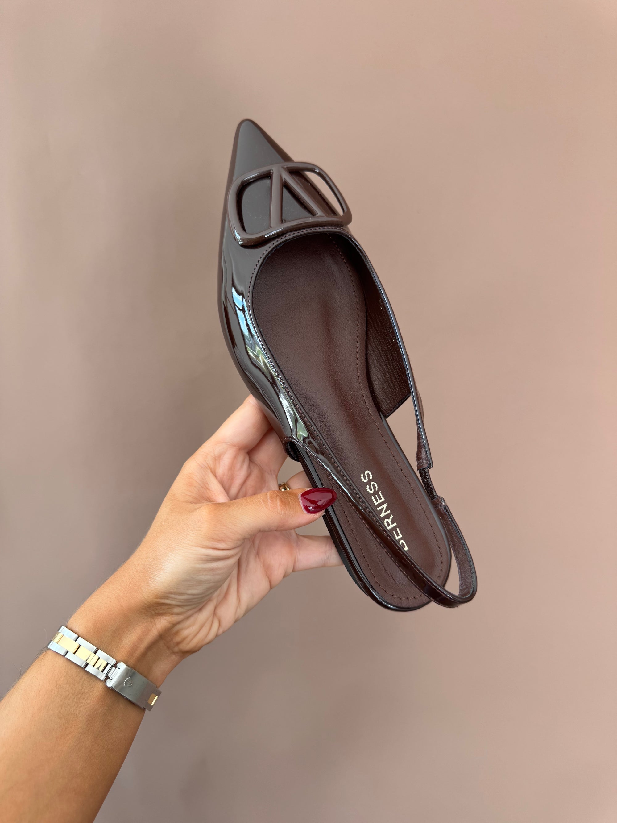 VAL SLING BACK BALLET FLAT BROWN