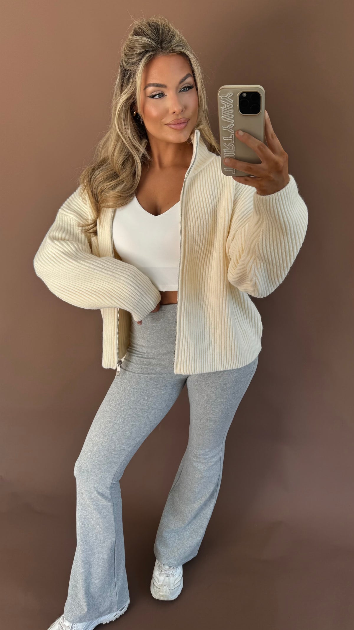 TATUM ZIP UP CREAM