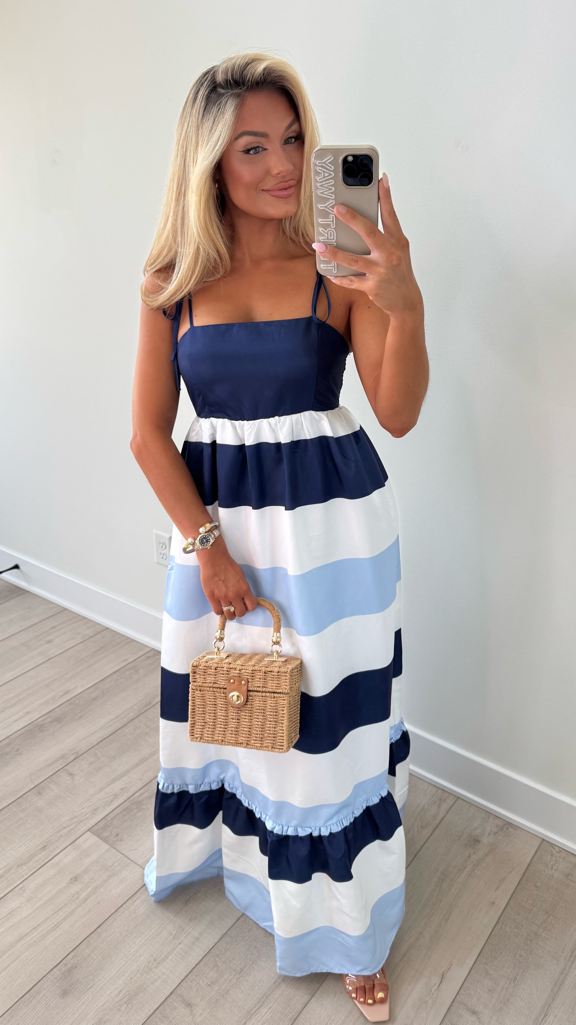 SEAPORT STRIPED MAXI DRESS