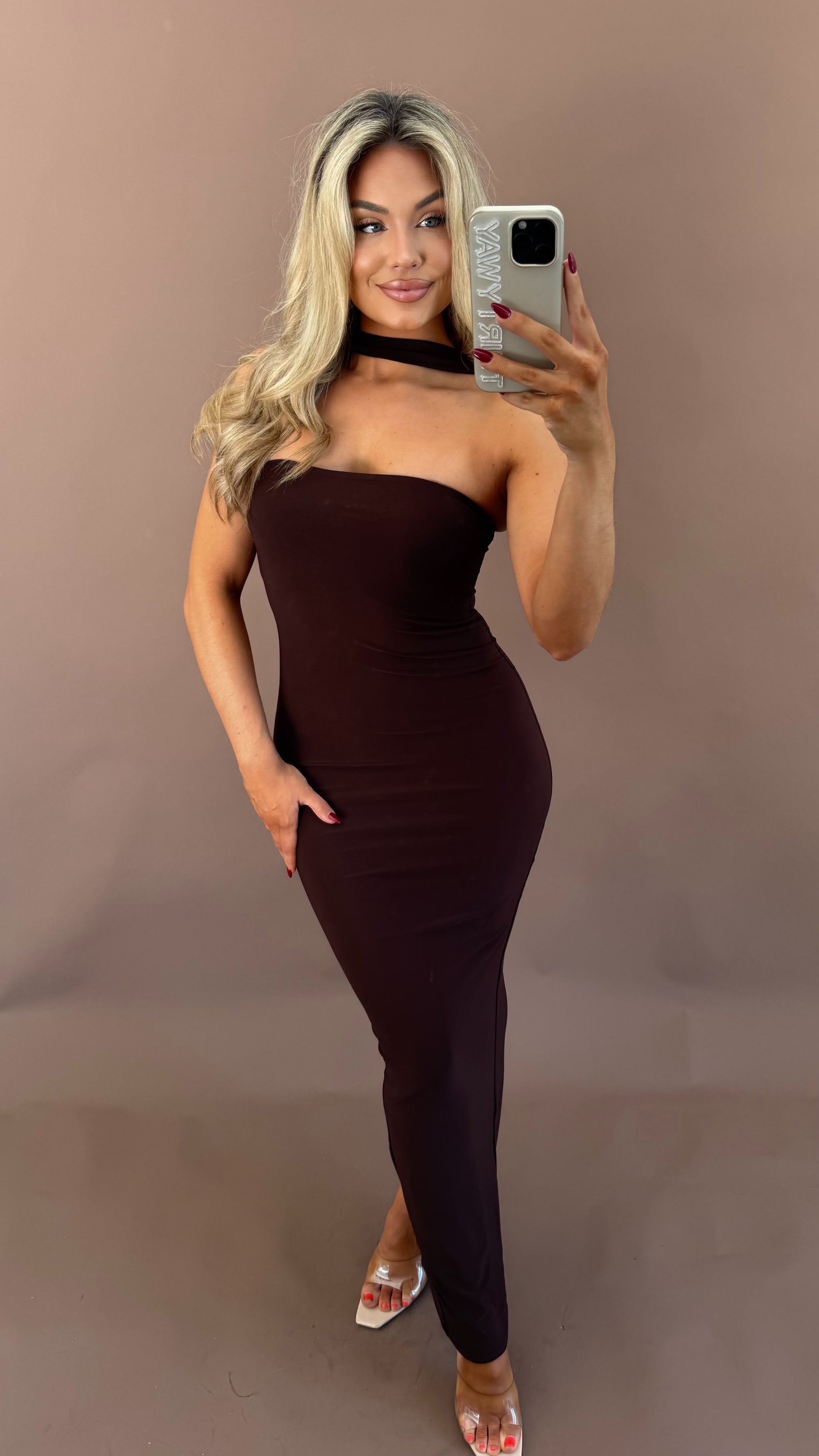 SPICE MAXI DRESS BROWN