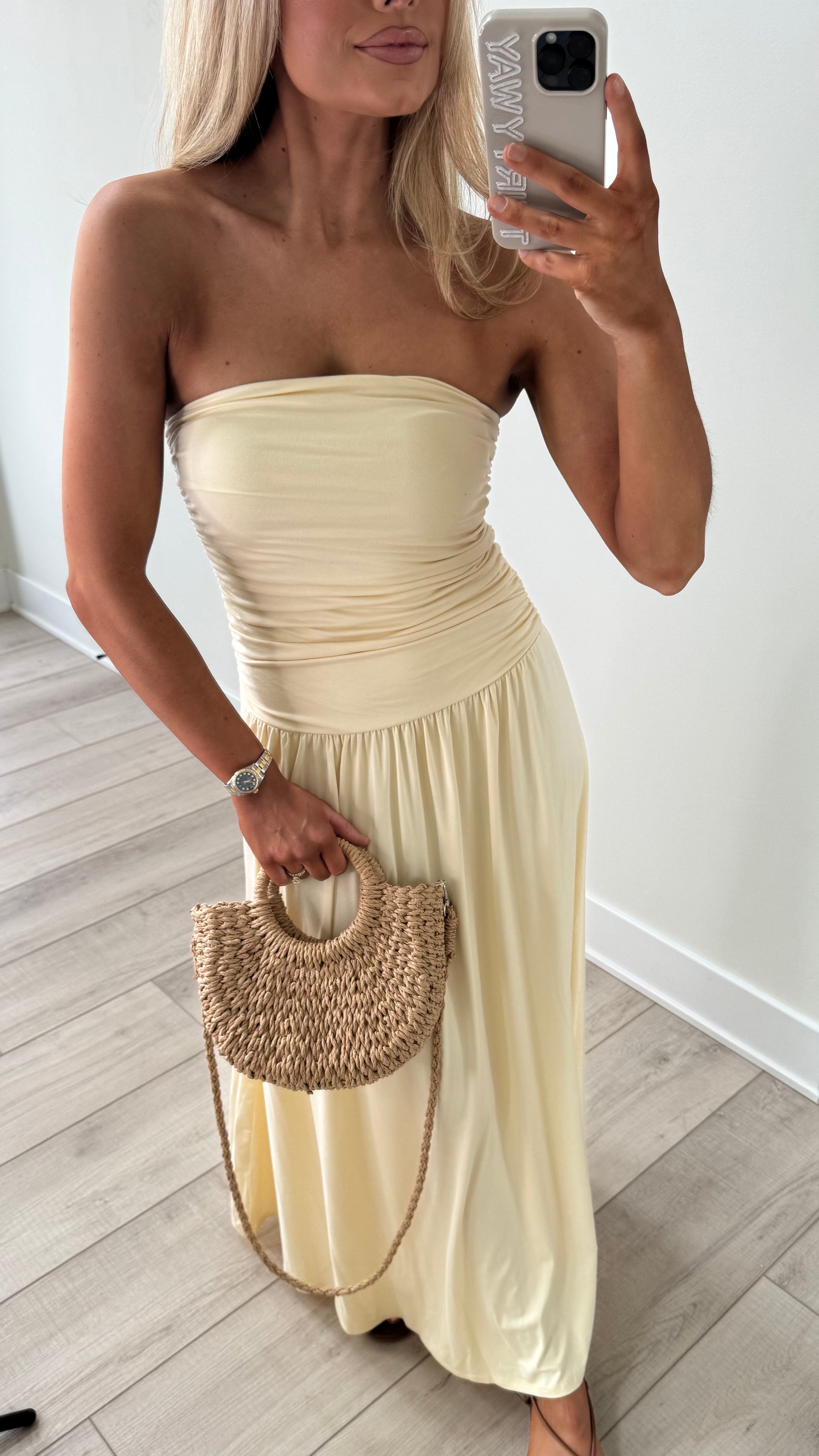 BUTTERCUP STRAPLESS MAXI DRESS