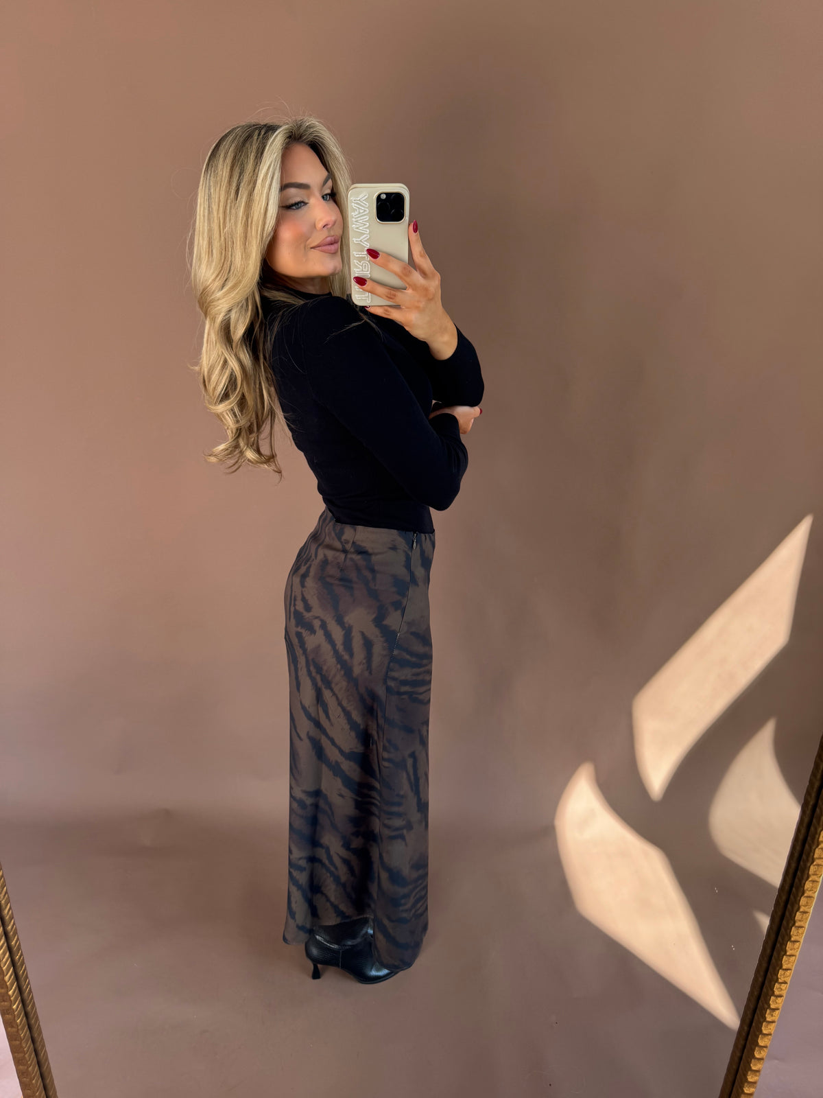 ZEBRA PRINT MAXI SKIRT