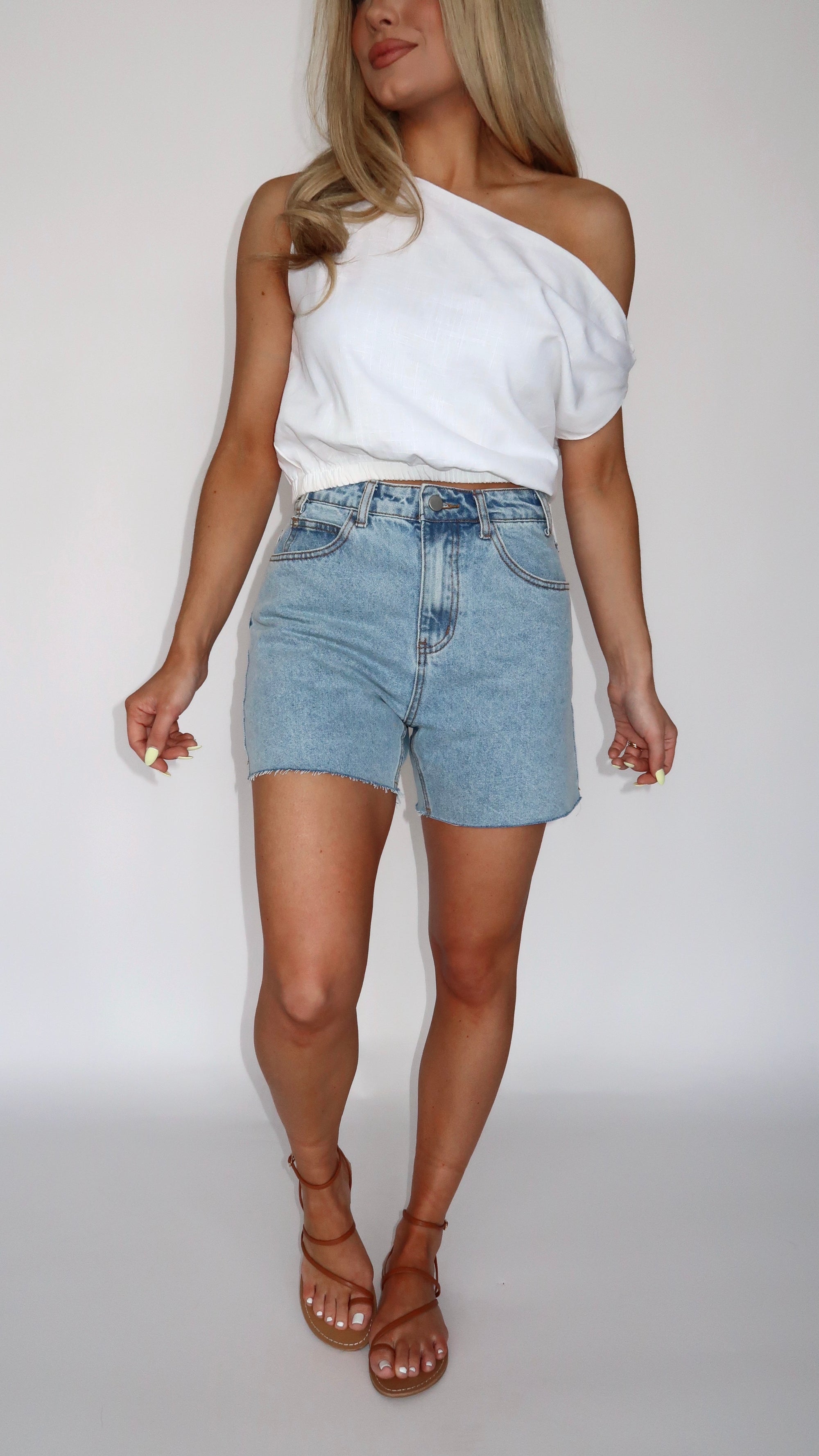 WAVERLY HIGH WAISTED VINTAGE DENIM SHORTS