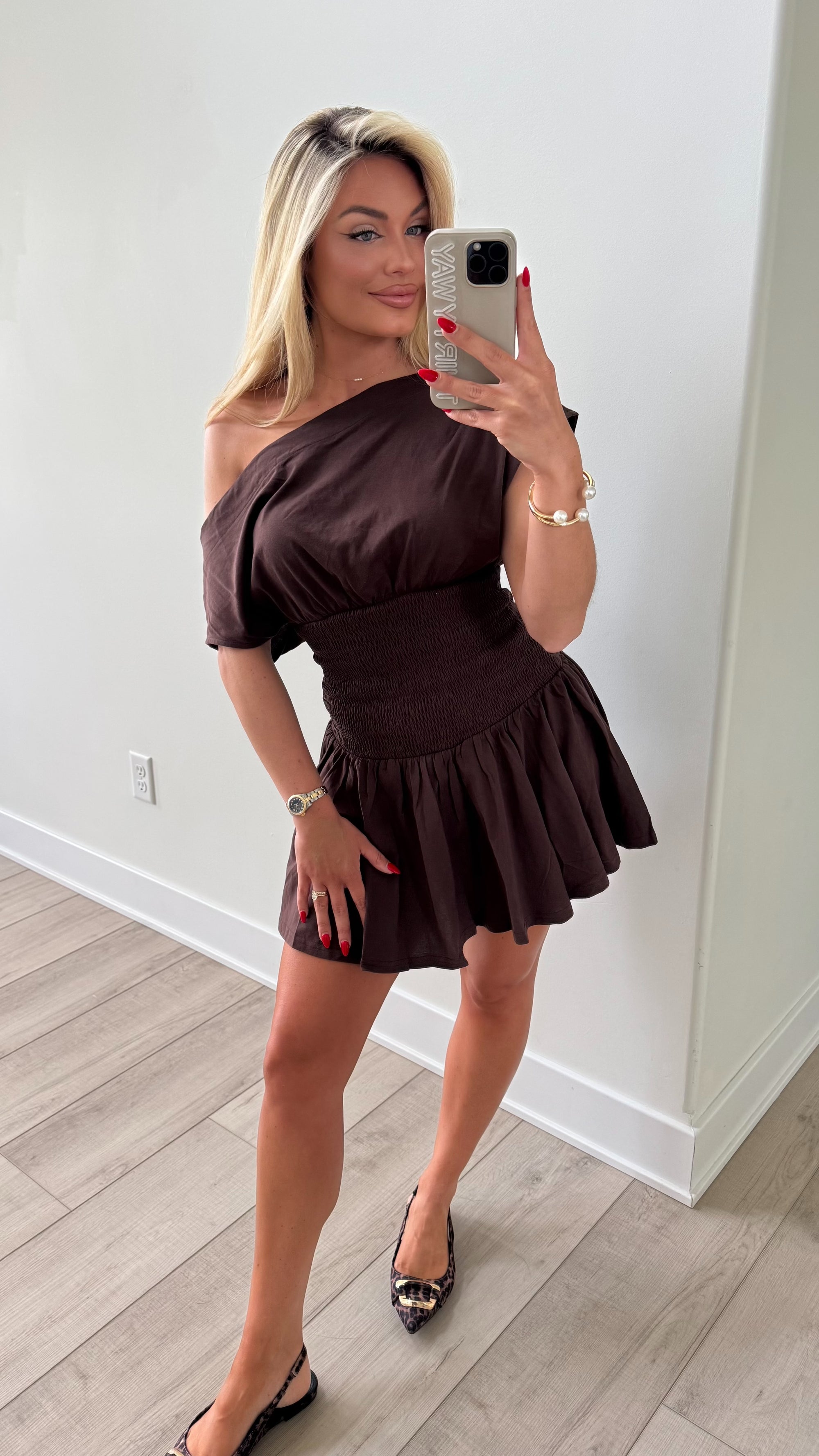 KATIE DRESS CHOCOLATE