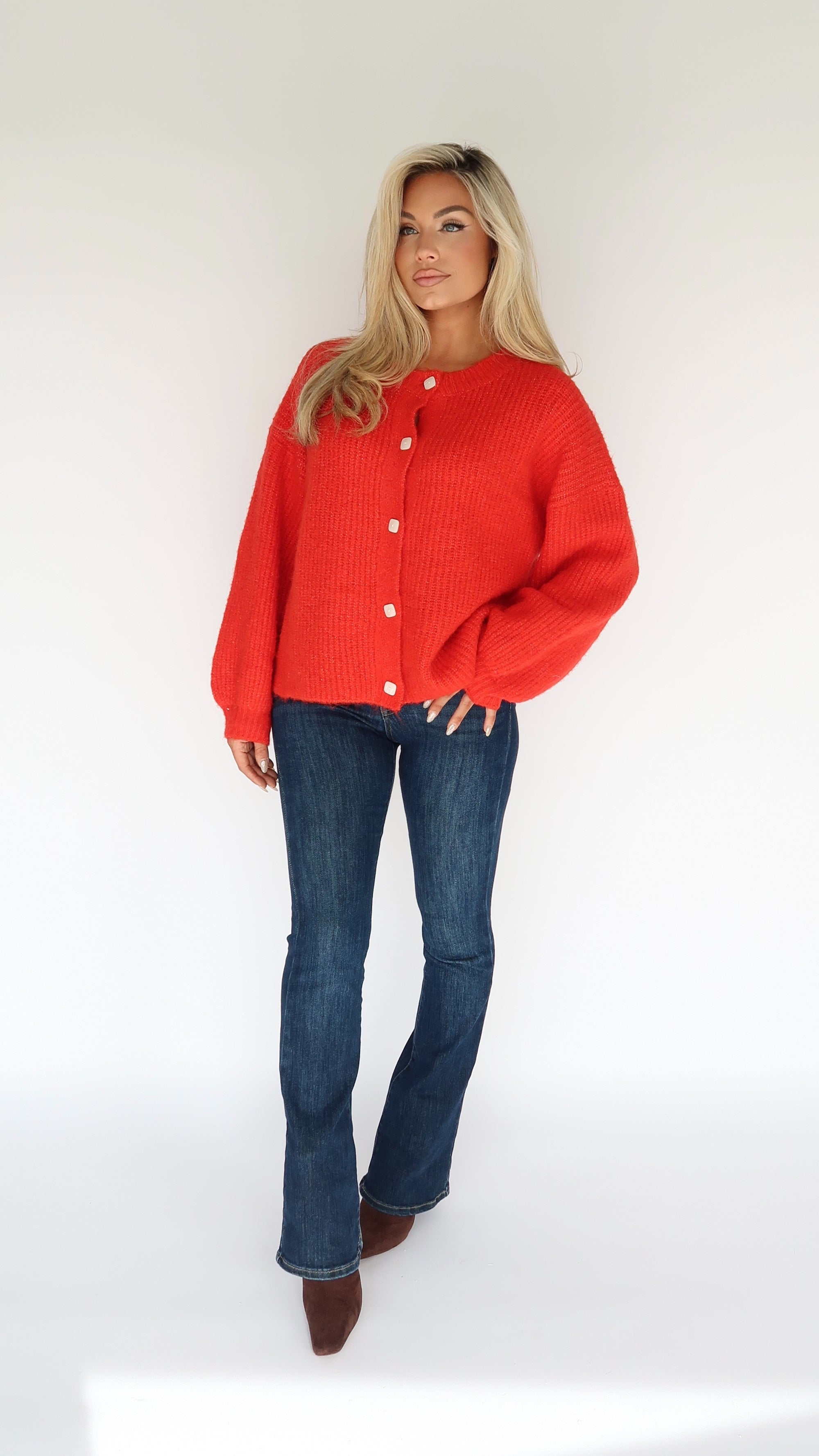 MELVILLE CARDIGAN RED