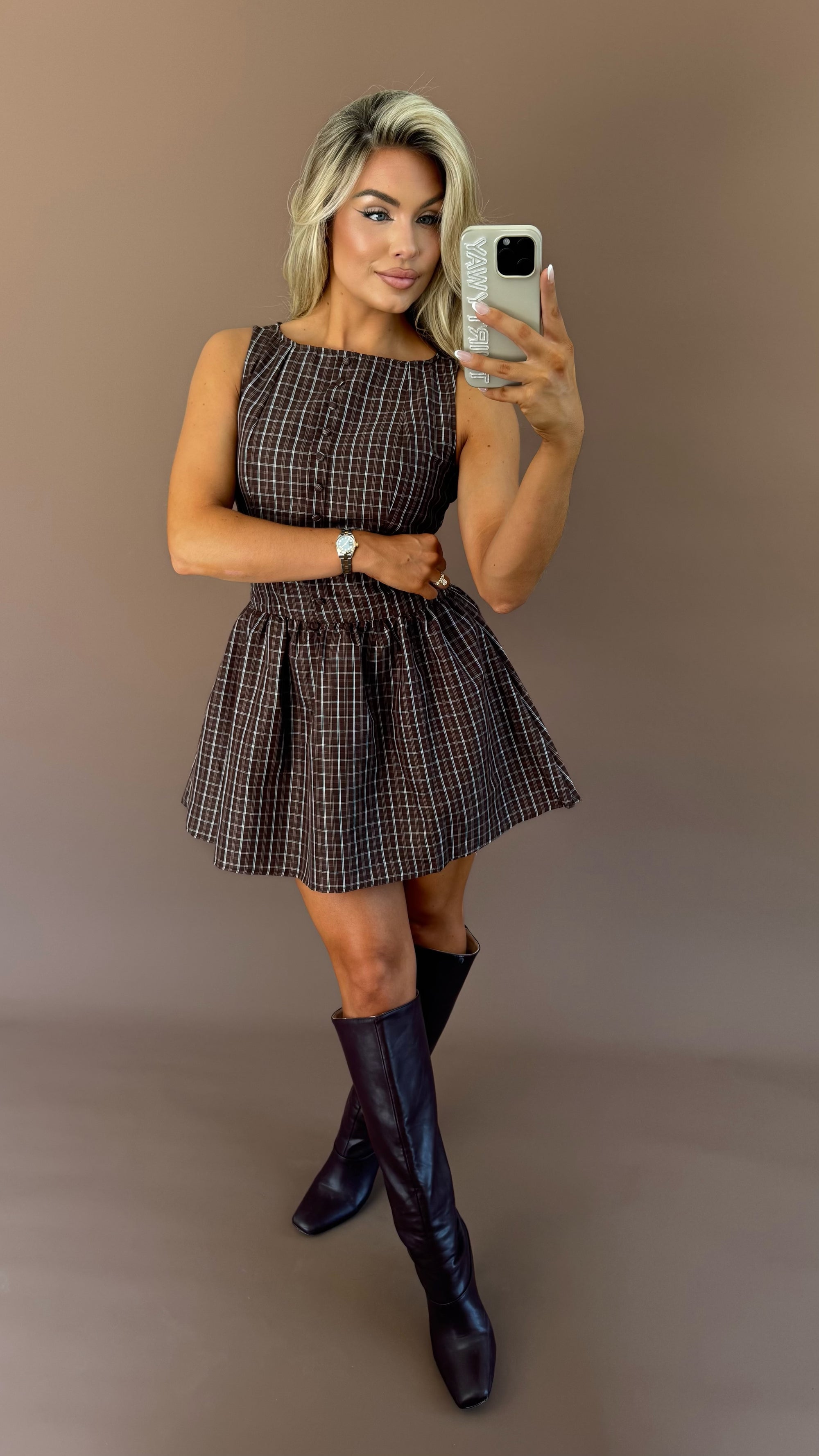LEXINGTON PLAID MINI DRESS