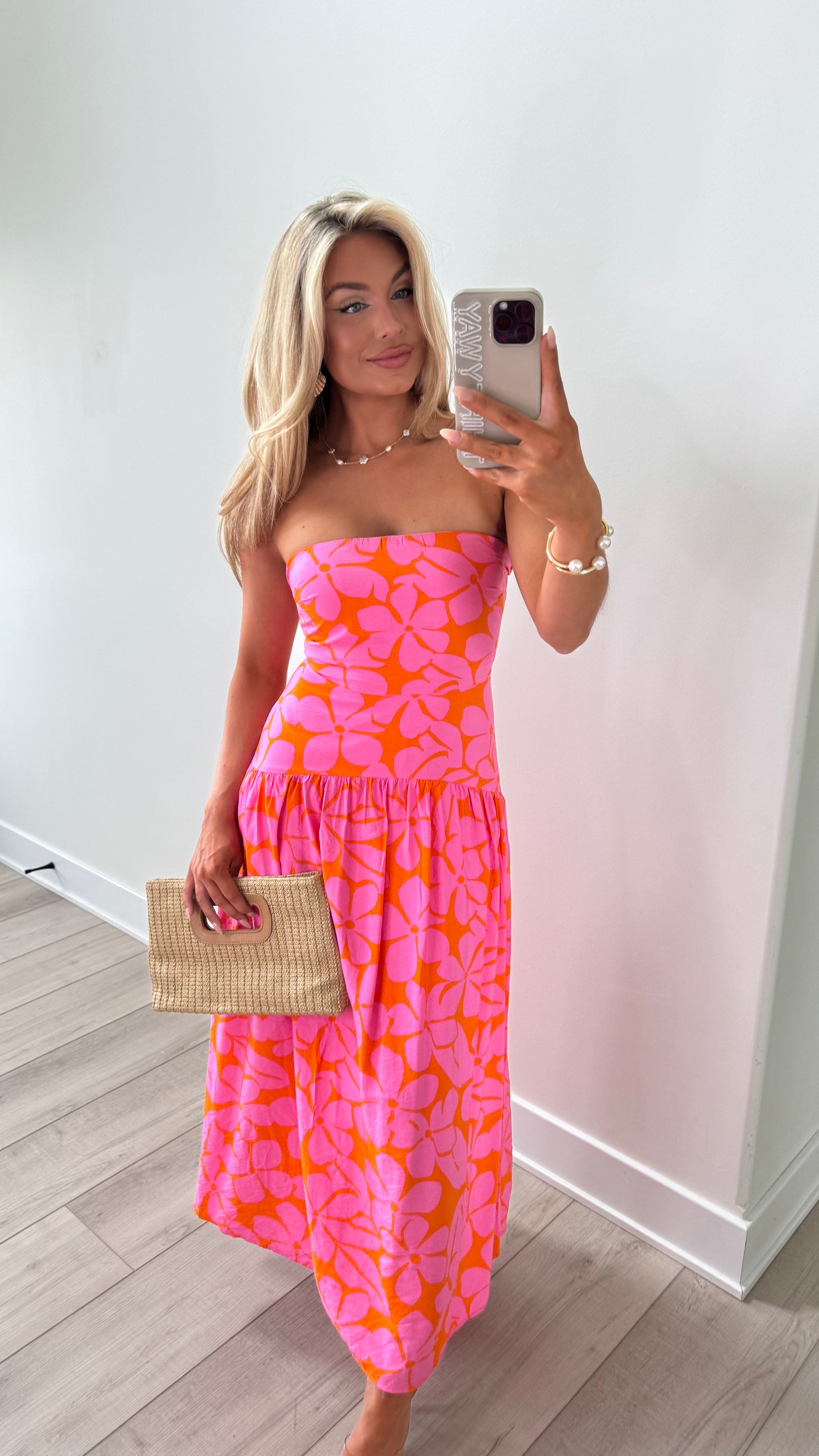 HIBISCUS FLORAL MAXI DRESS
