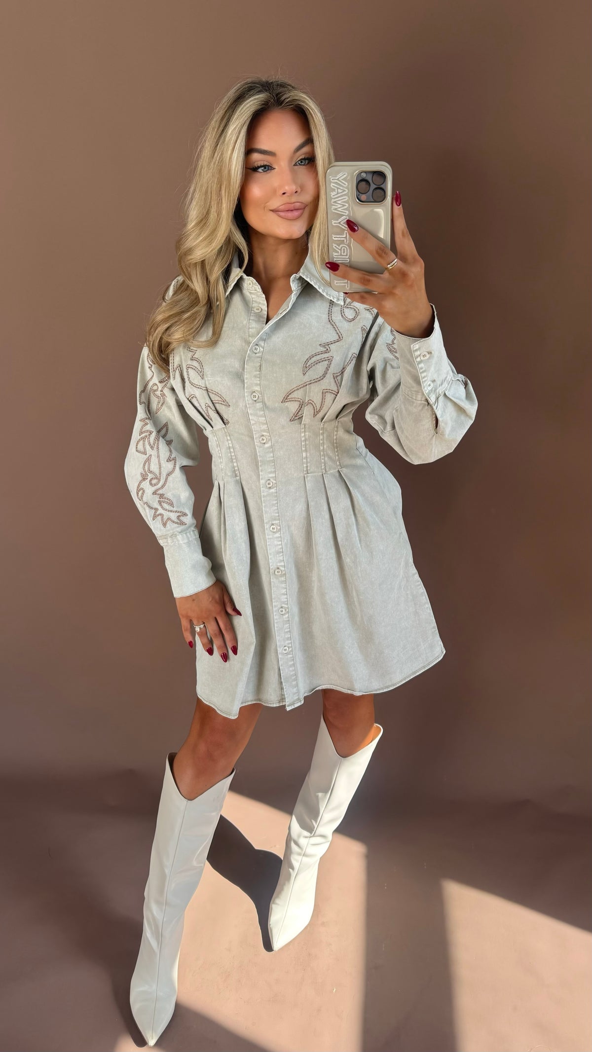 TEXAN STRUCTURED MINI DRESS