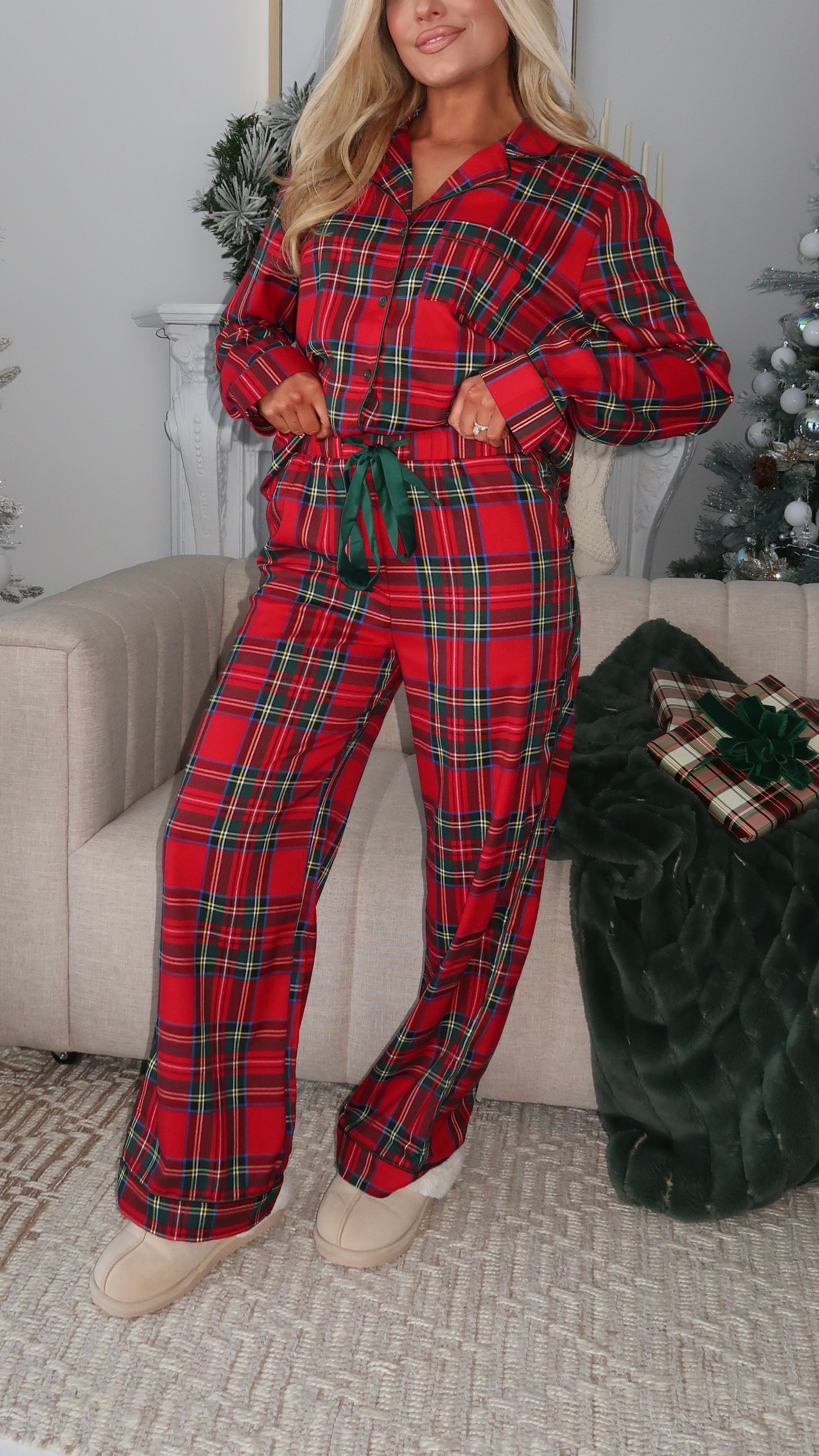 90’s NOSTALGIA PLAID PJ SET