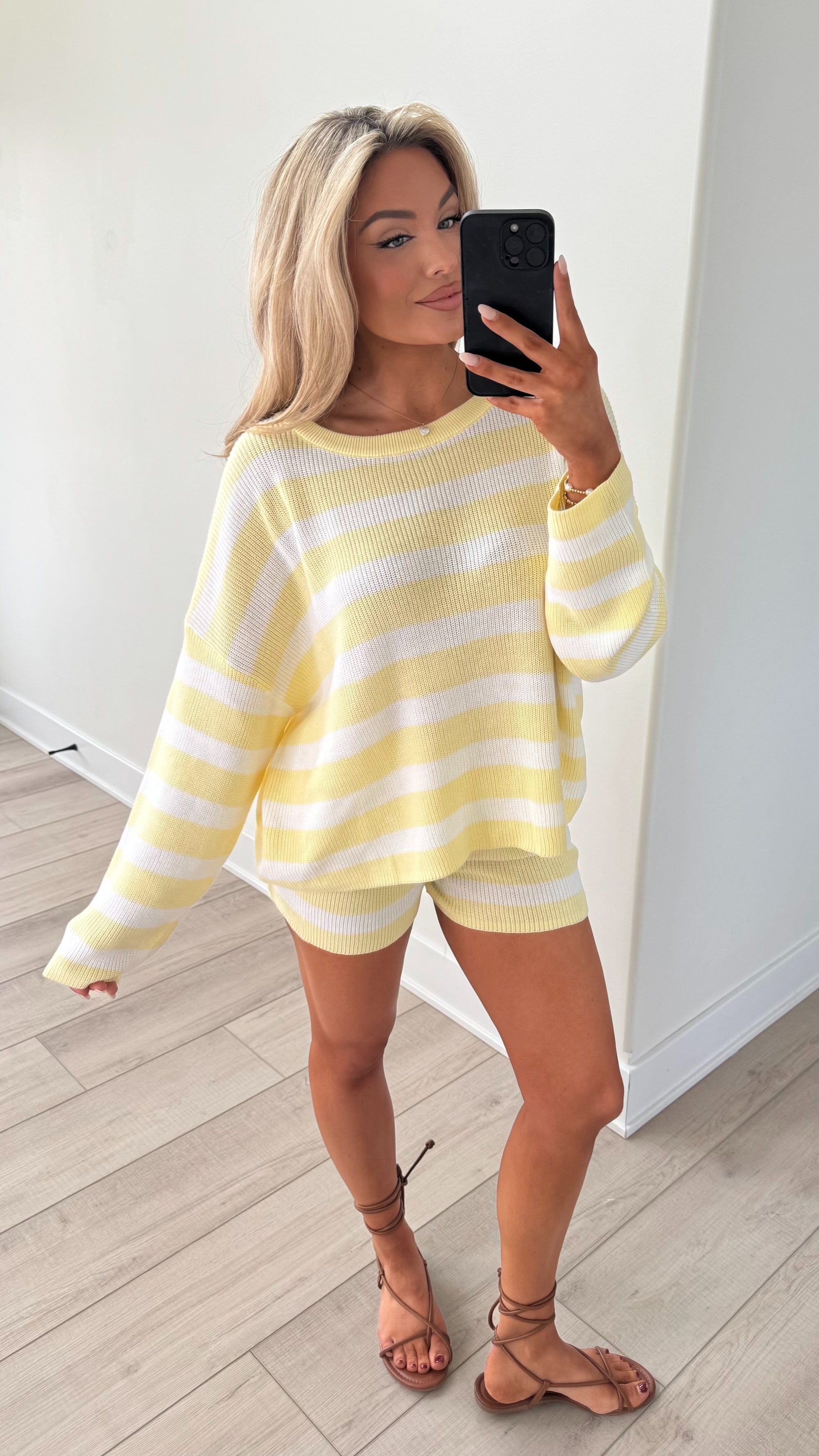 LEMON DROP STRIPE SWEATER