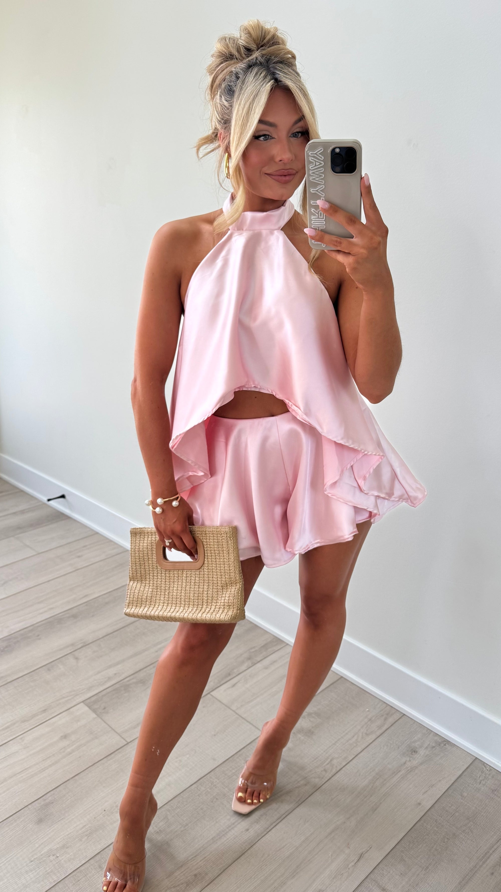 MIKA SATIN SILK SET PINK