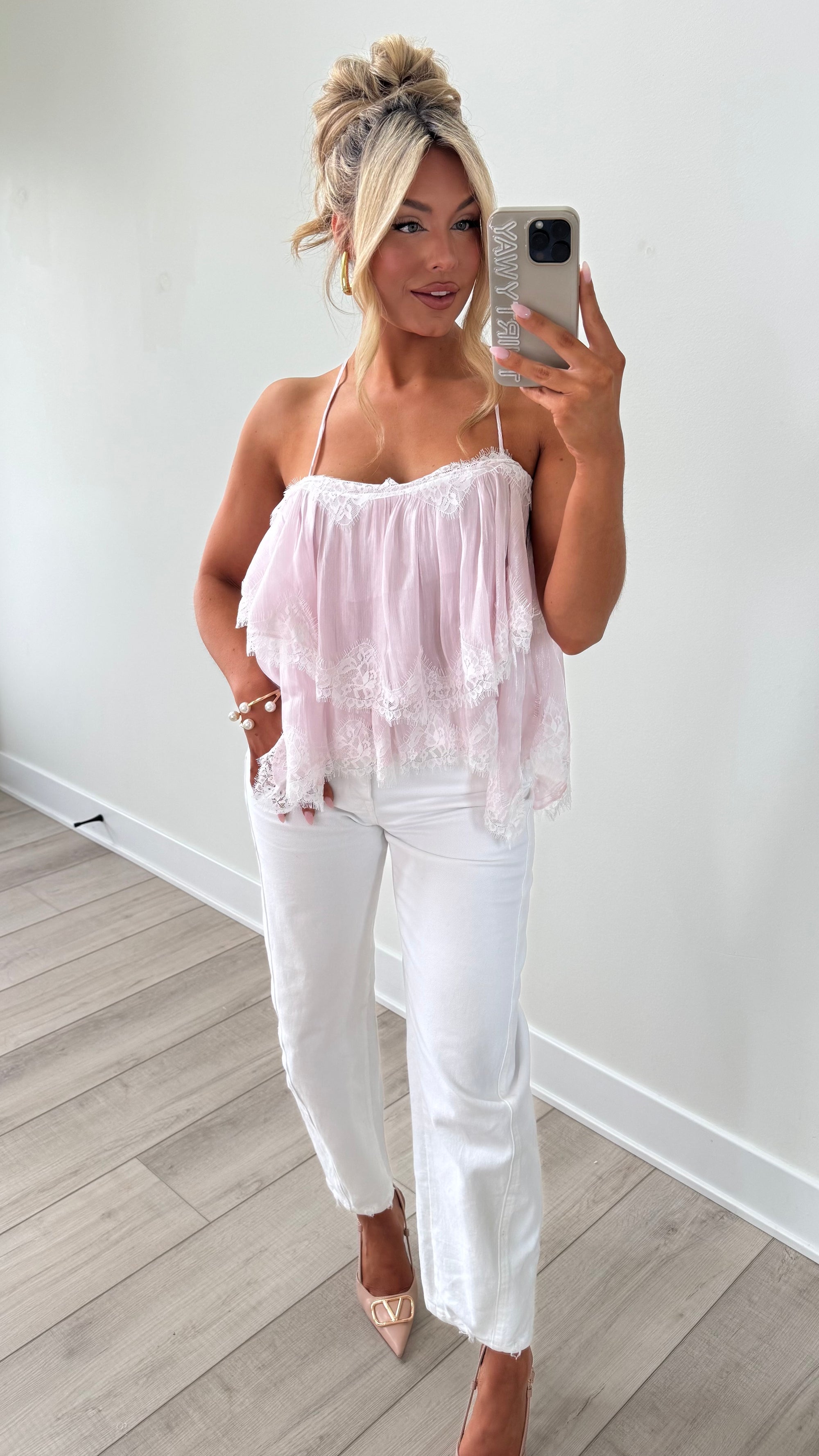 PAISLEY TIERED RUFFLE TOP