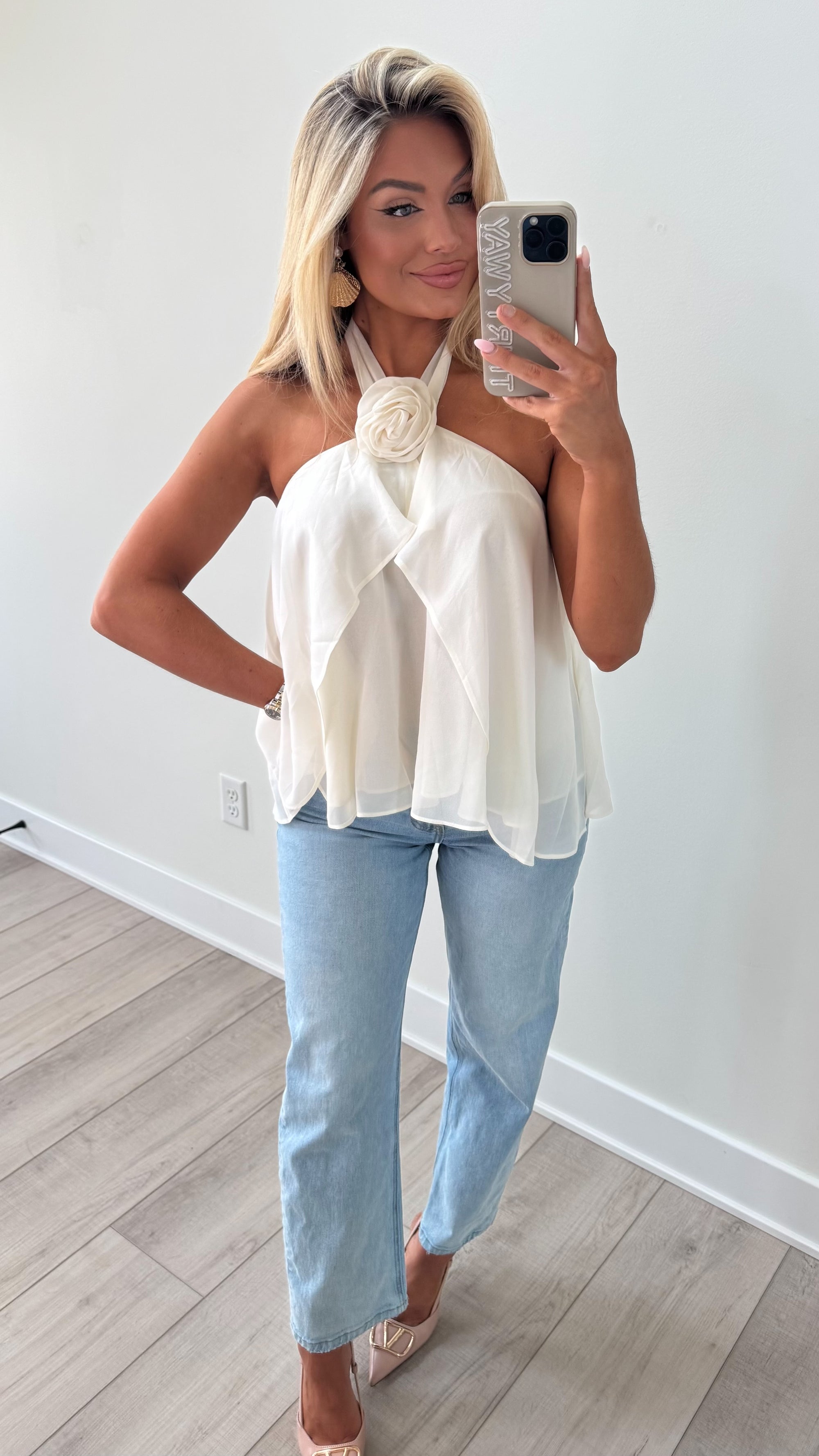LILY HALTER TOP CREAM