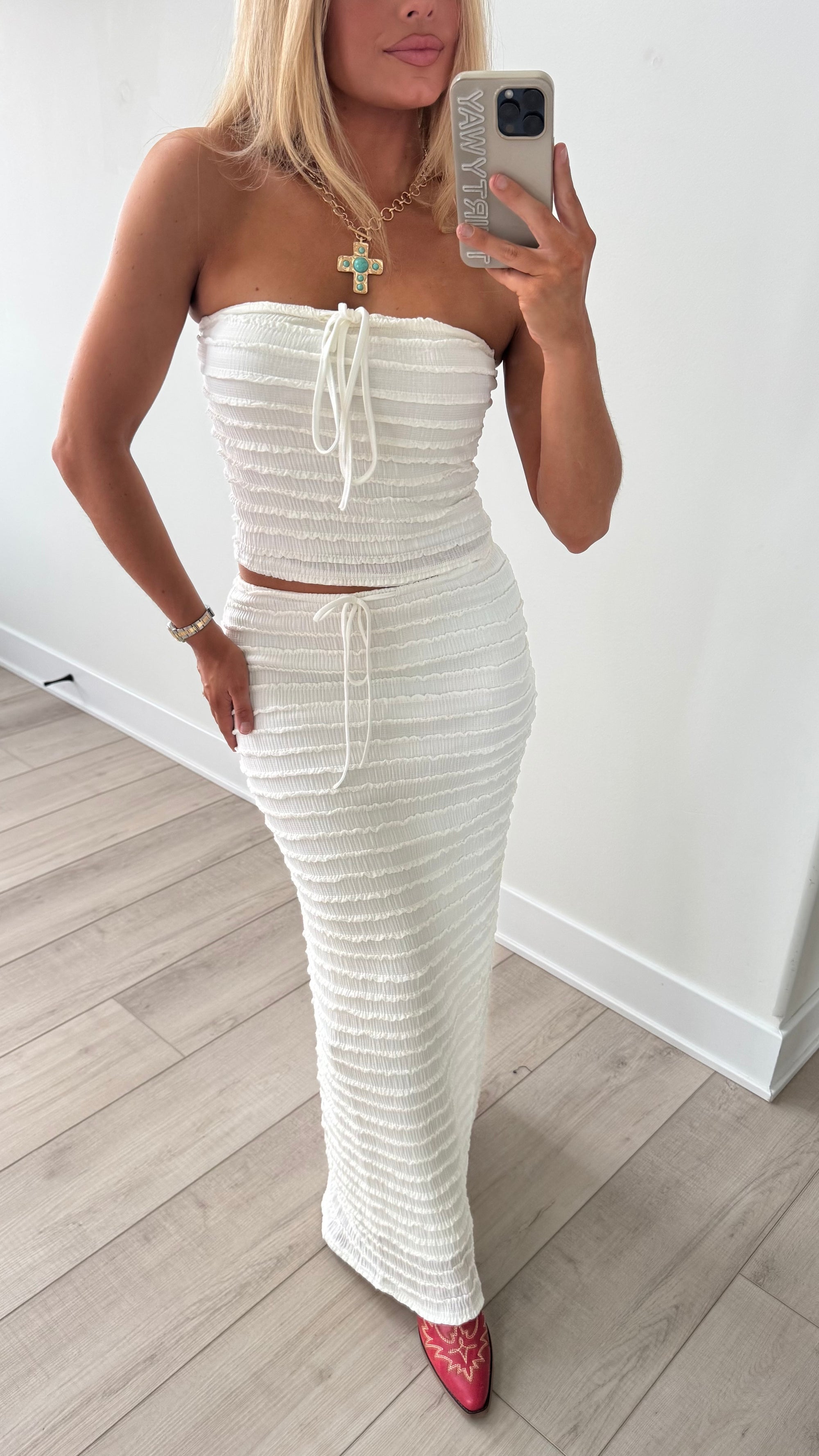 IVORY TIDE MAXI SKIRT