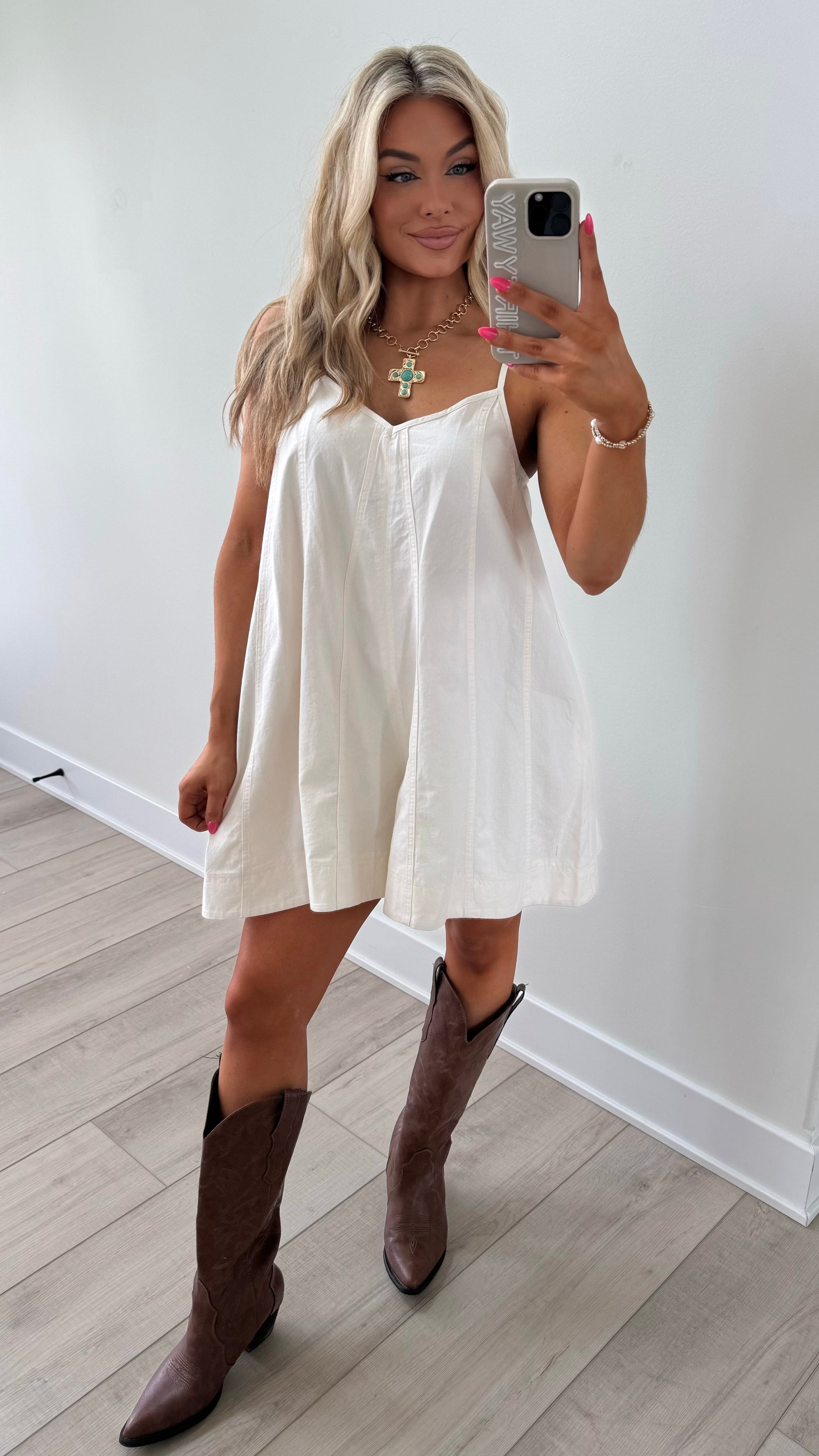 SADDLE DUST ROMPER OATMEAL