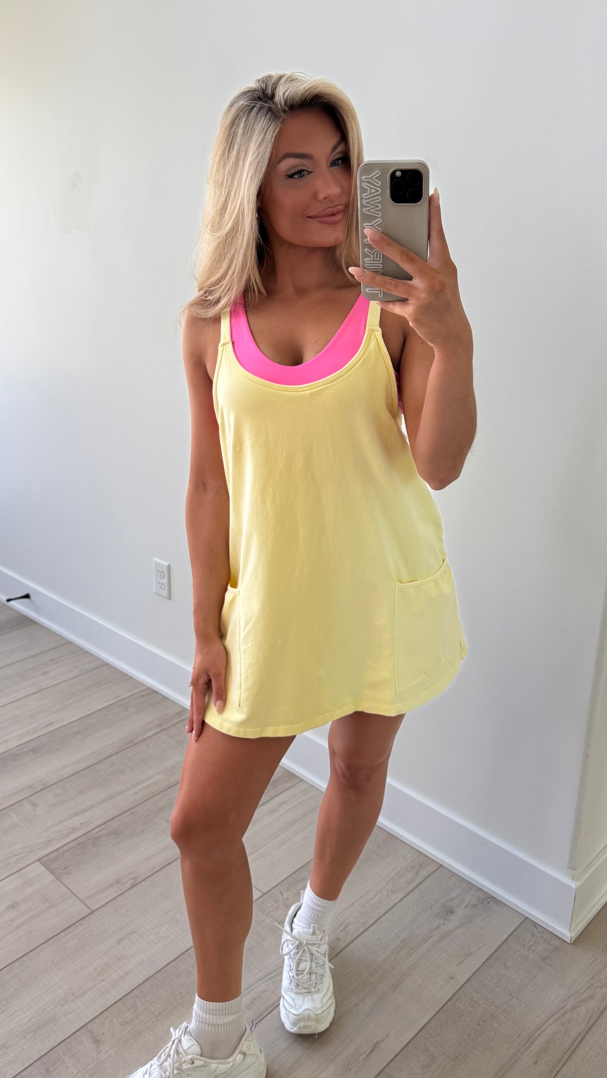 SIDELINE LEMON ROMPER DRESS