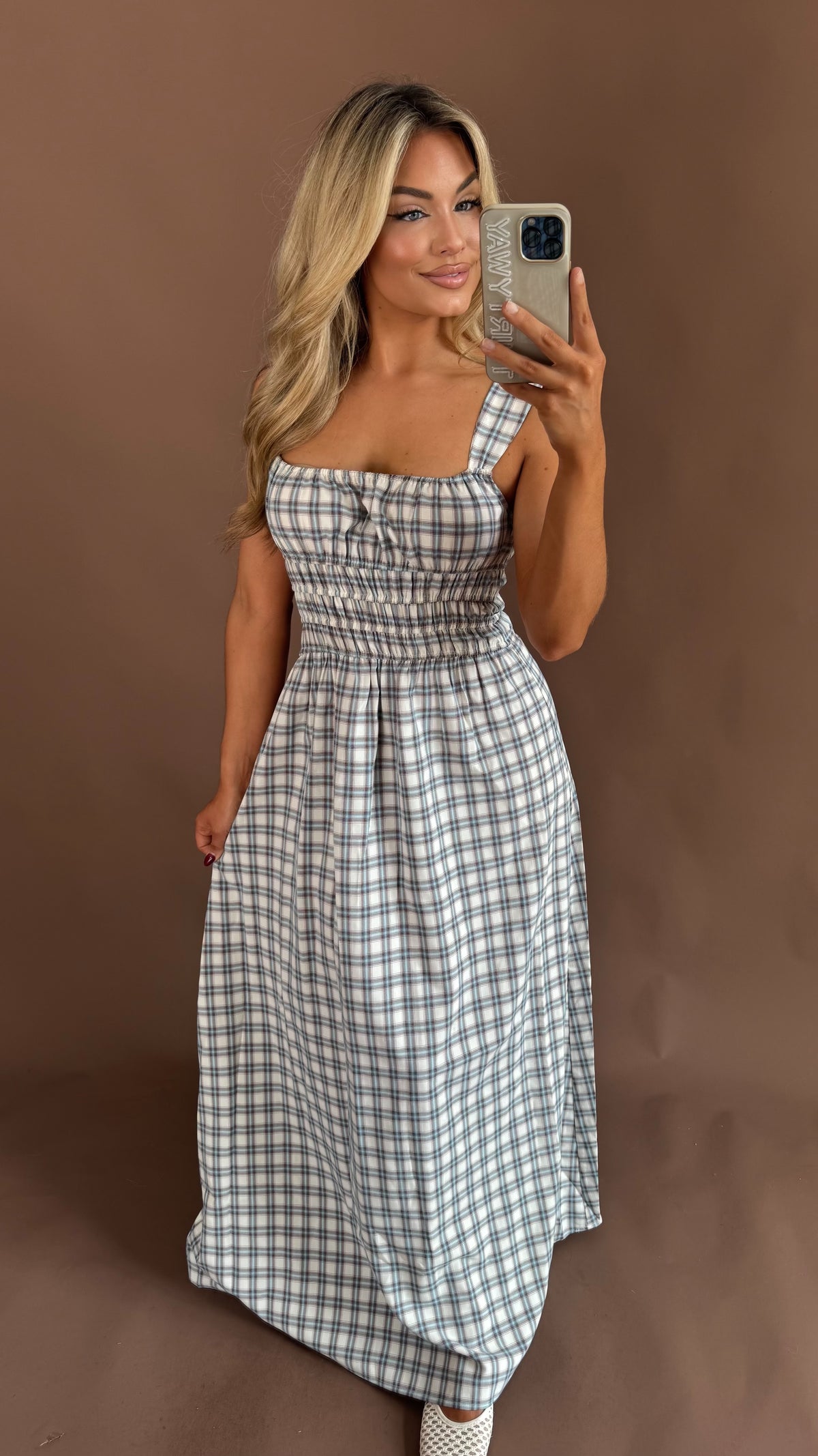 CANTERBURY PLAID MAXI DRESS