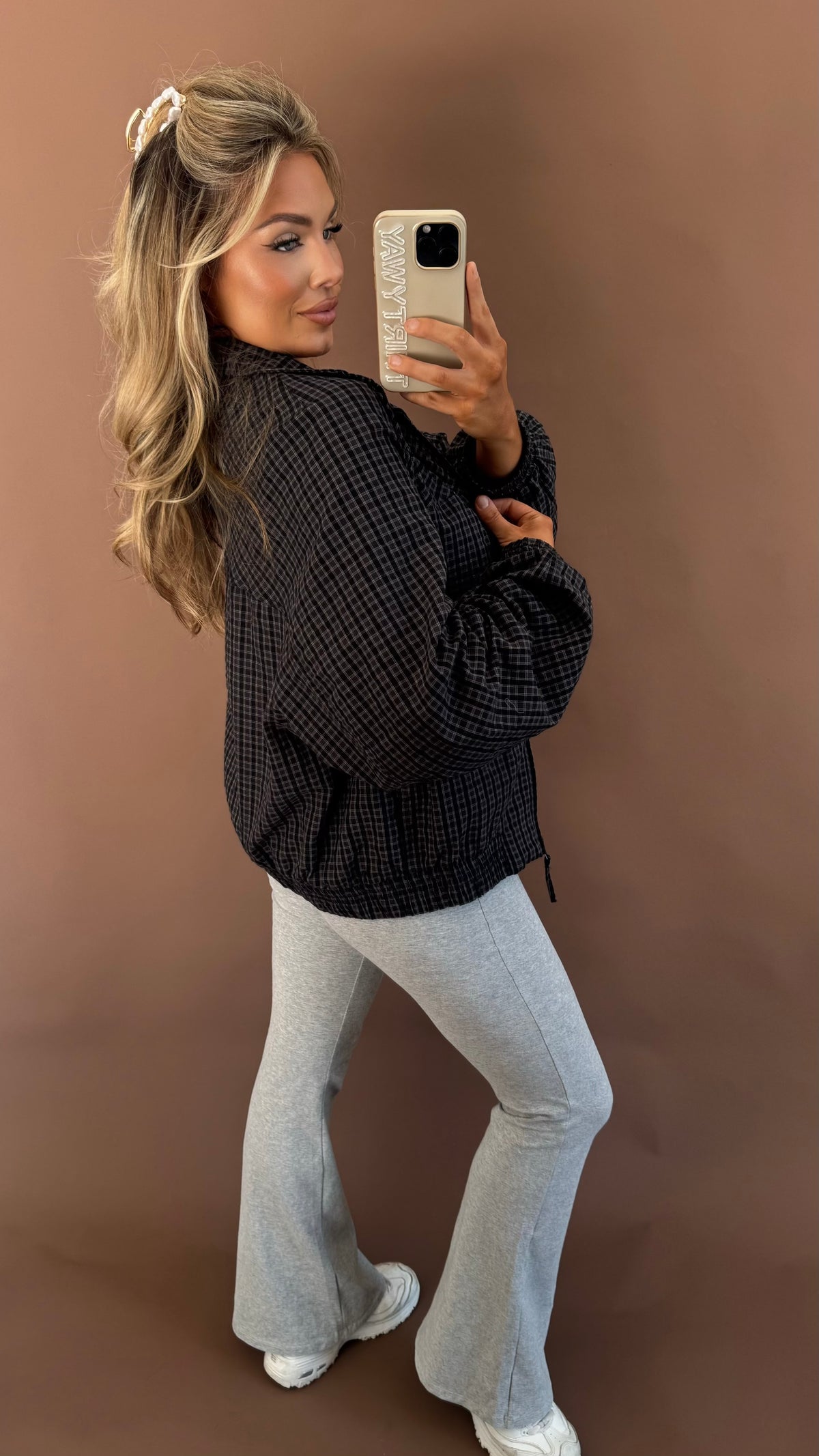 SPORTS CLUB PLAID WINDBREAKER