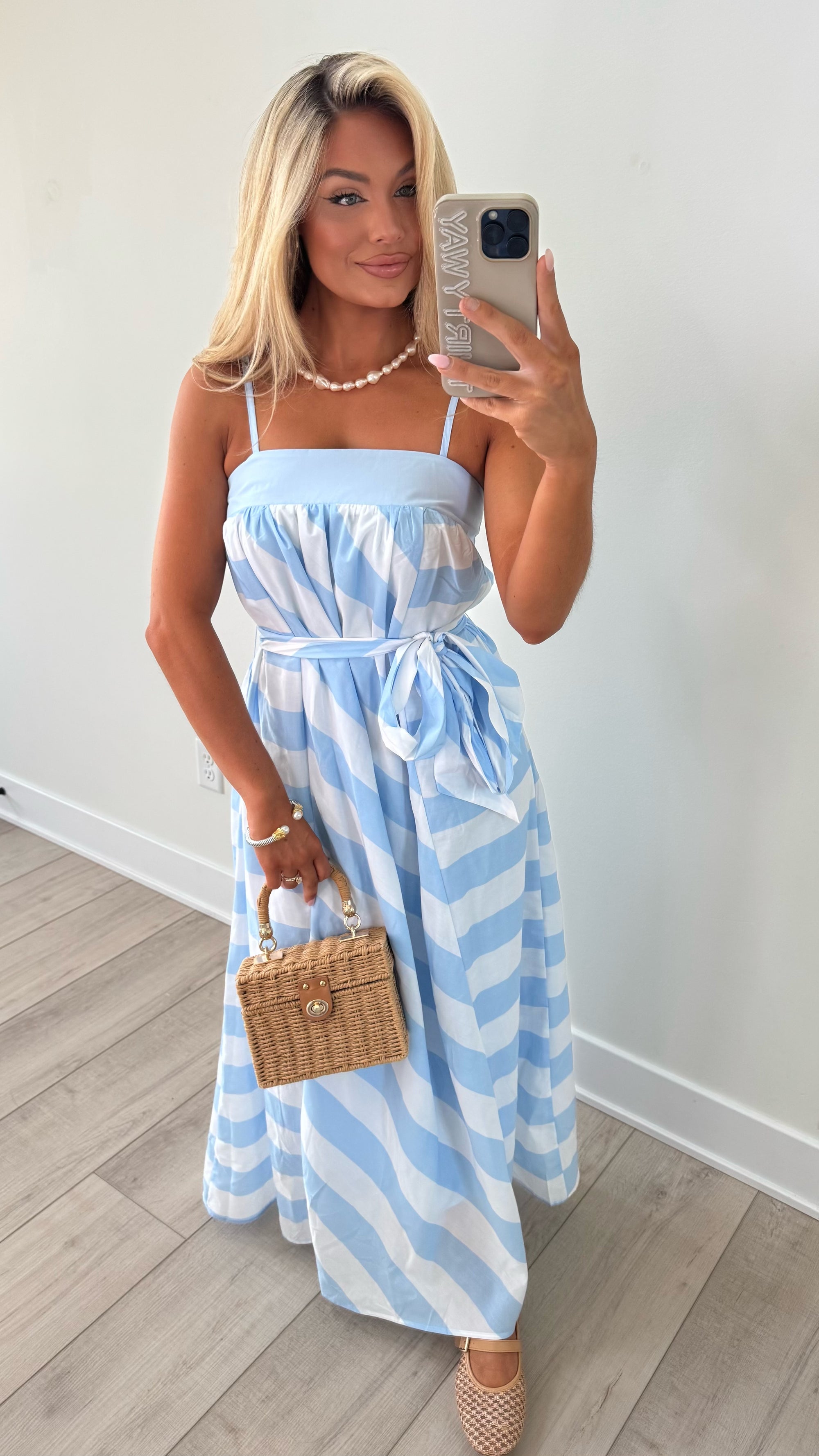 CAPE COD STRIPED MAXI DRESS