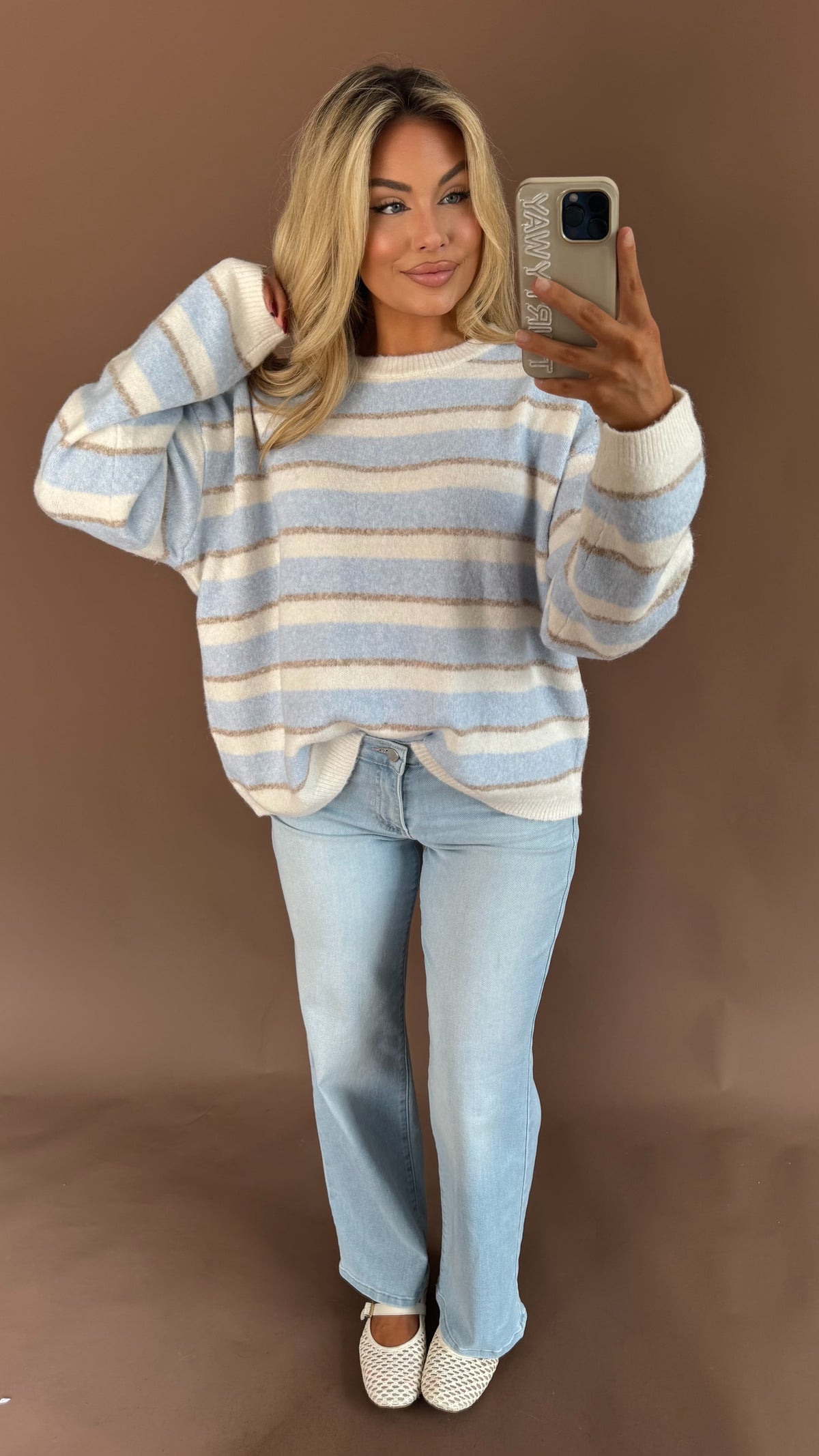 DAYDREAM SWEATER BLUE/TAUPE